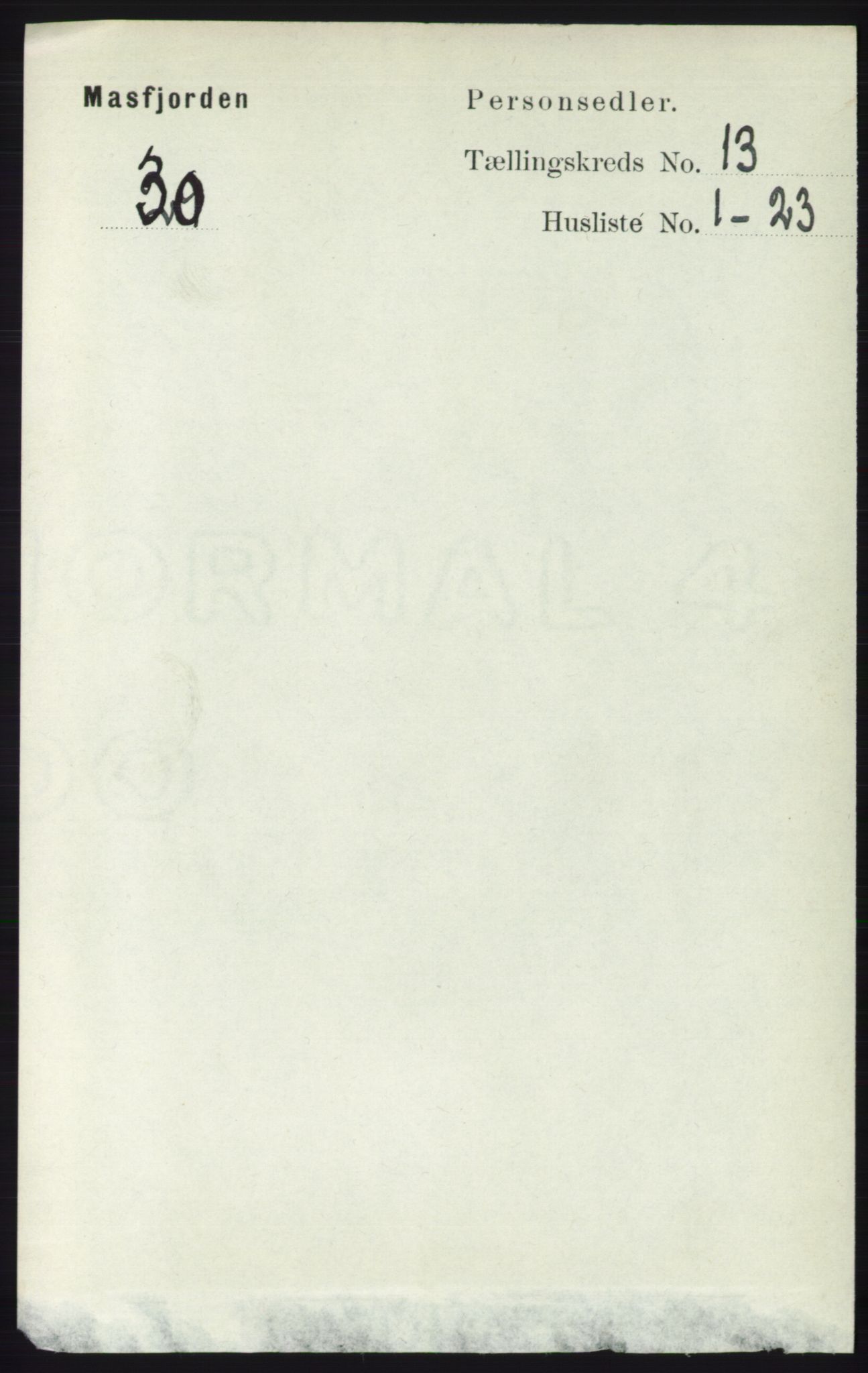 RA, 1891 census for 1266 Masfjorden, 1891, p. 2626