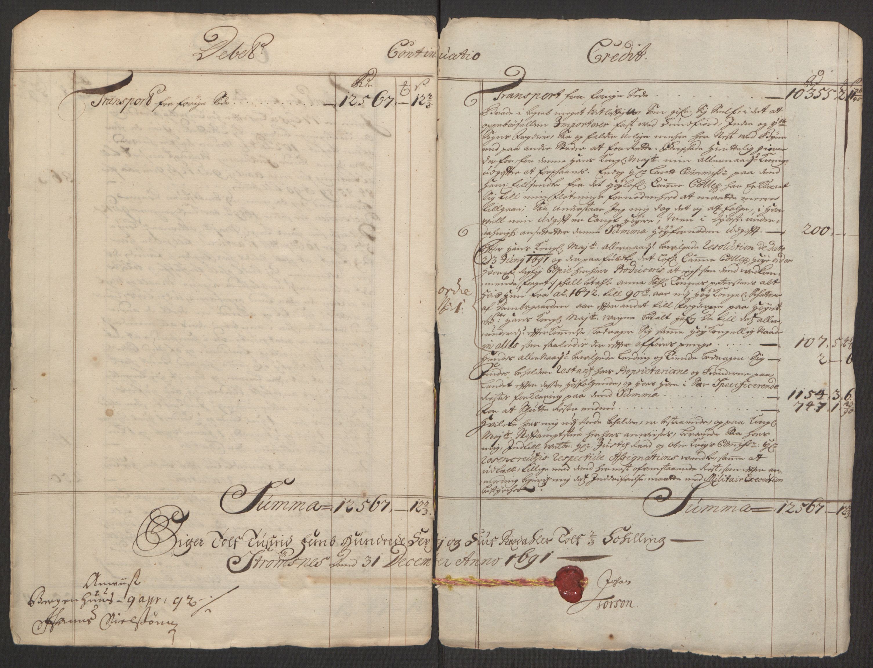 Rentekammeret inntil 1814, Reviderte regnskaper, Fogderegnskap, AV/RA-EA-4092/R51/L3181: Fogderegnskap Nordhordland og Voss, 1691-1692, p. 10