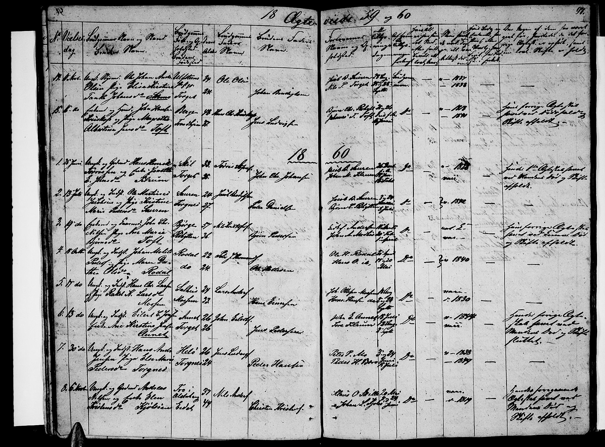 Ministerialprotokoller, klokkerbøker og fødselsregistre - Nordland, SAT/A-1459/813/L0211: Parish register (copy) no. 813C03, 1842-1863, p. 97