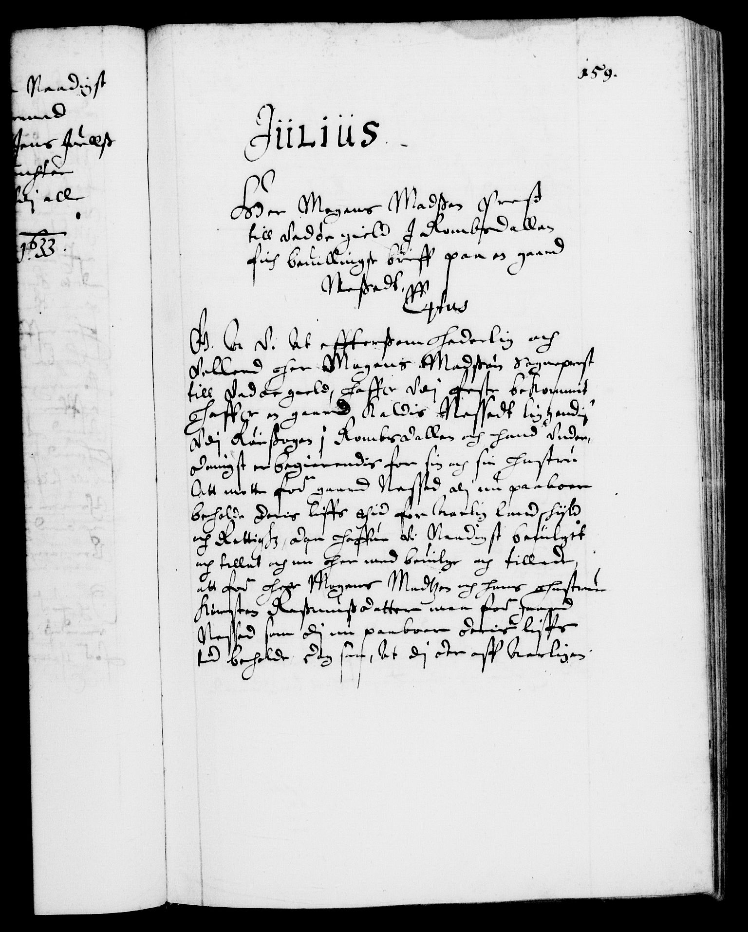 Danske Kanselli 1572-1799, RA/EA-3023/F/Fc/Fca/Fcaa/L0005: Norske registre (mikrofilm), 1631-1636, p. 159a