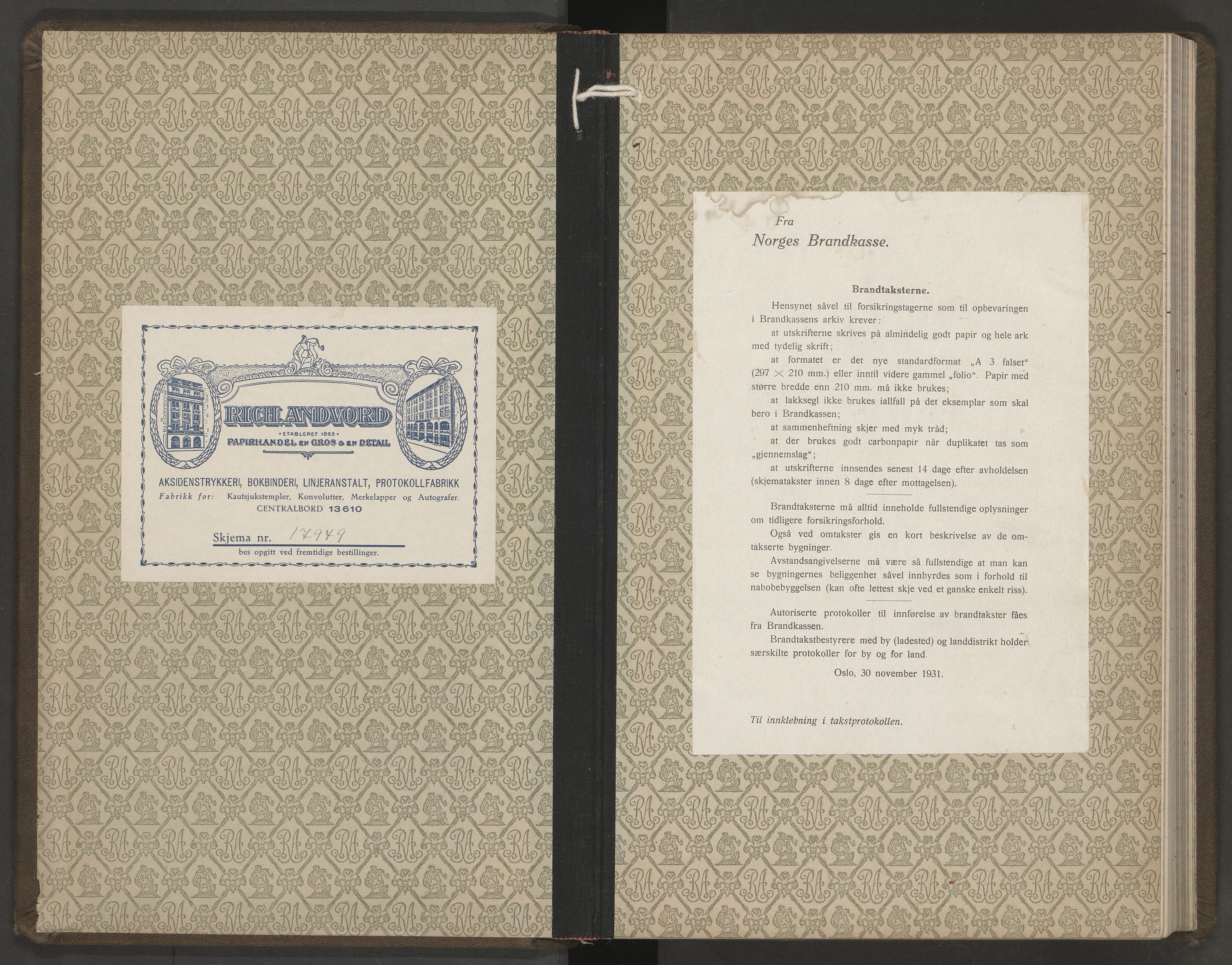 Heddal lensmannskontor, AV/SAKO-A-558/Y/Ye/Yec/L0004: Branntakstprotokoll, 1941-1947