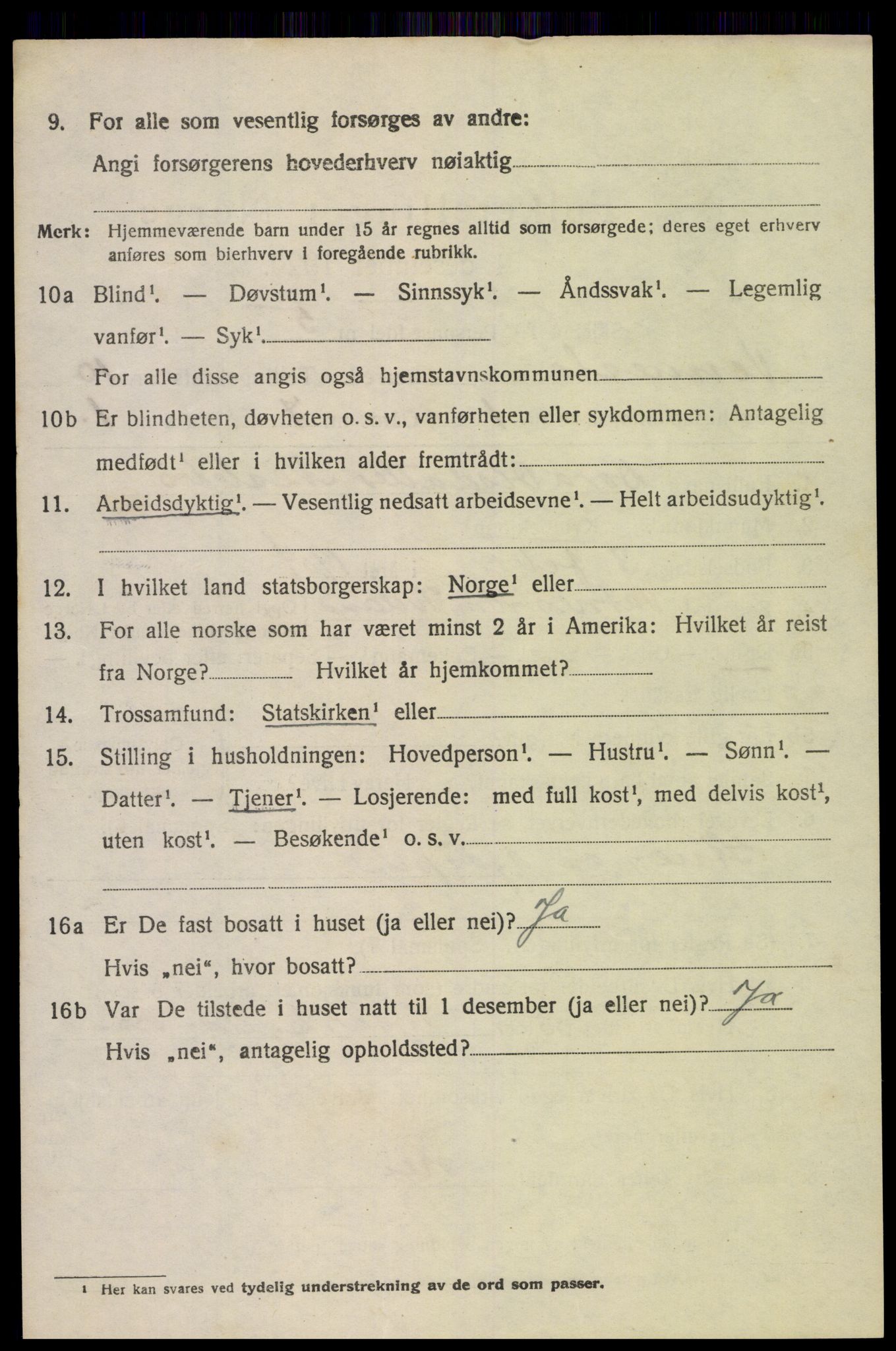 SAK, 1920 census for Vennesla, 1920, p. 6729