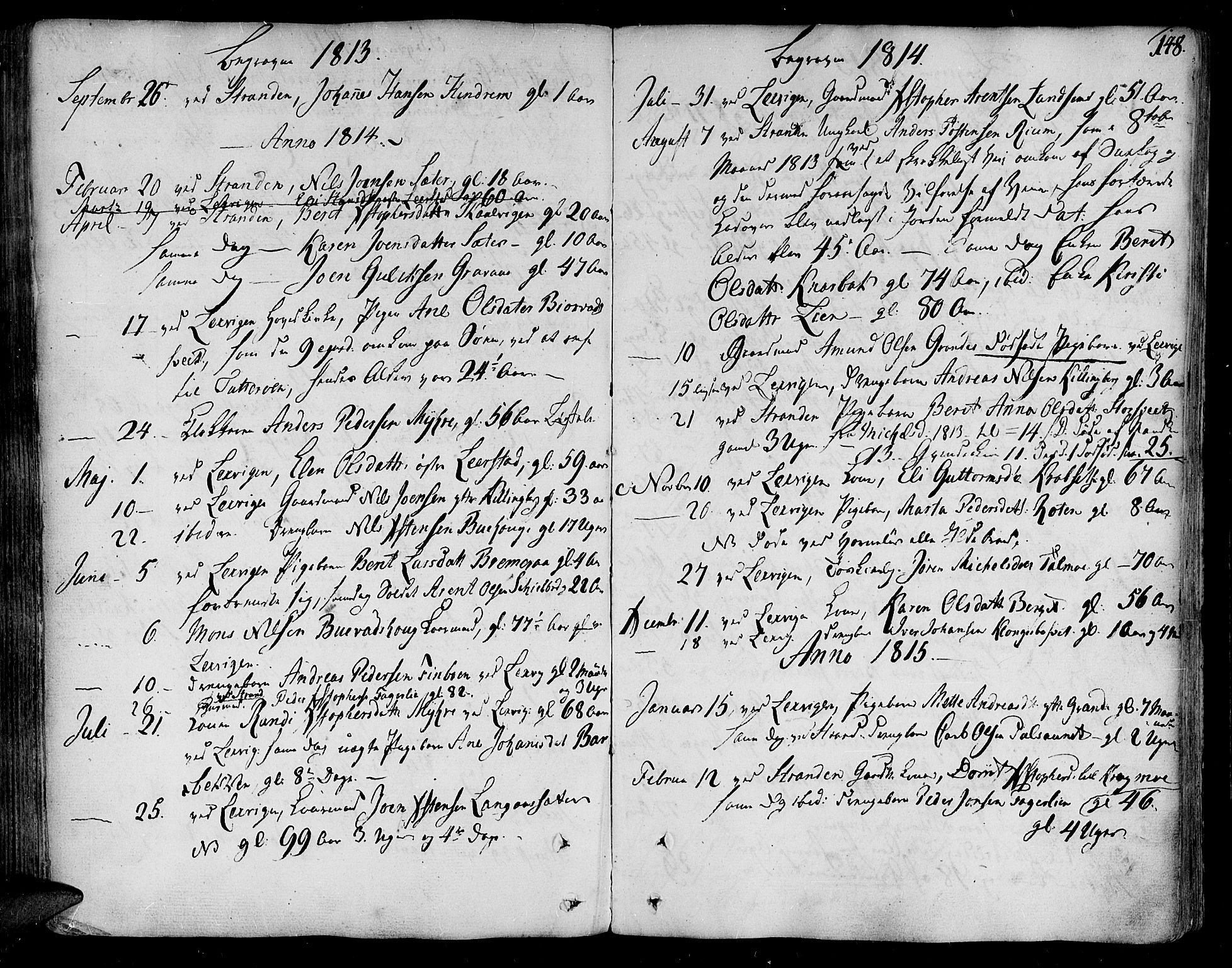 Ministerialprotokoller, klokkerbøker og fødselsregistre - Nord-Trøndelag, SAT/A-1458/701/L0004: Parish register (official) no. 701A04, 1783-1816, p. 148