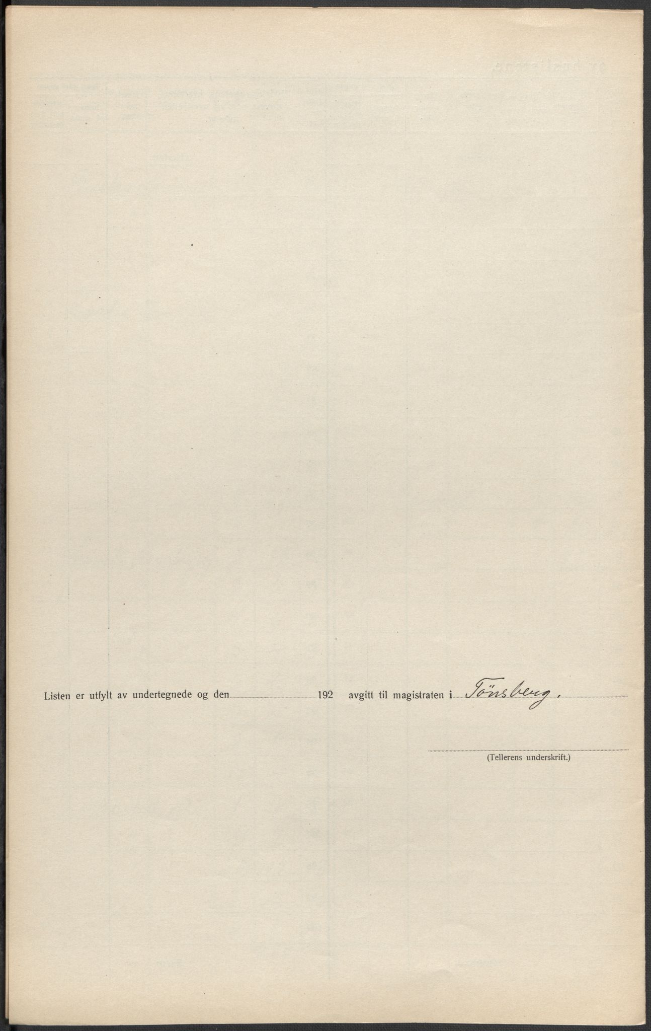 SAKO, 1920 census for Tønsberg, 1920, p. 20