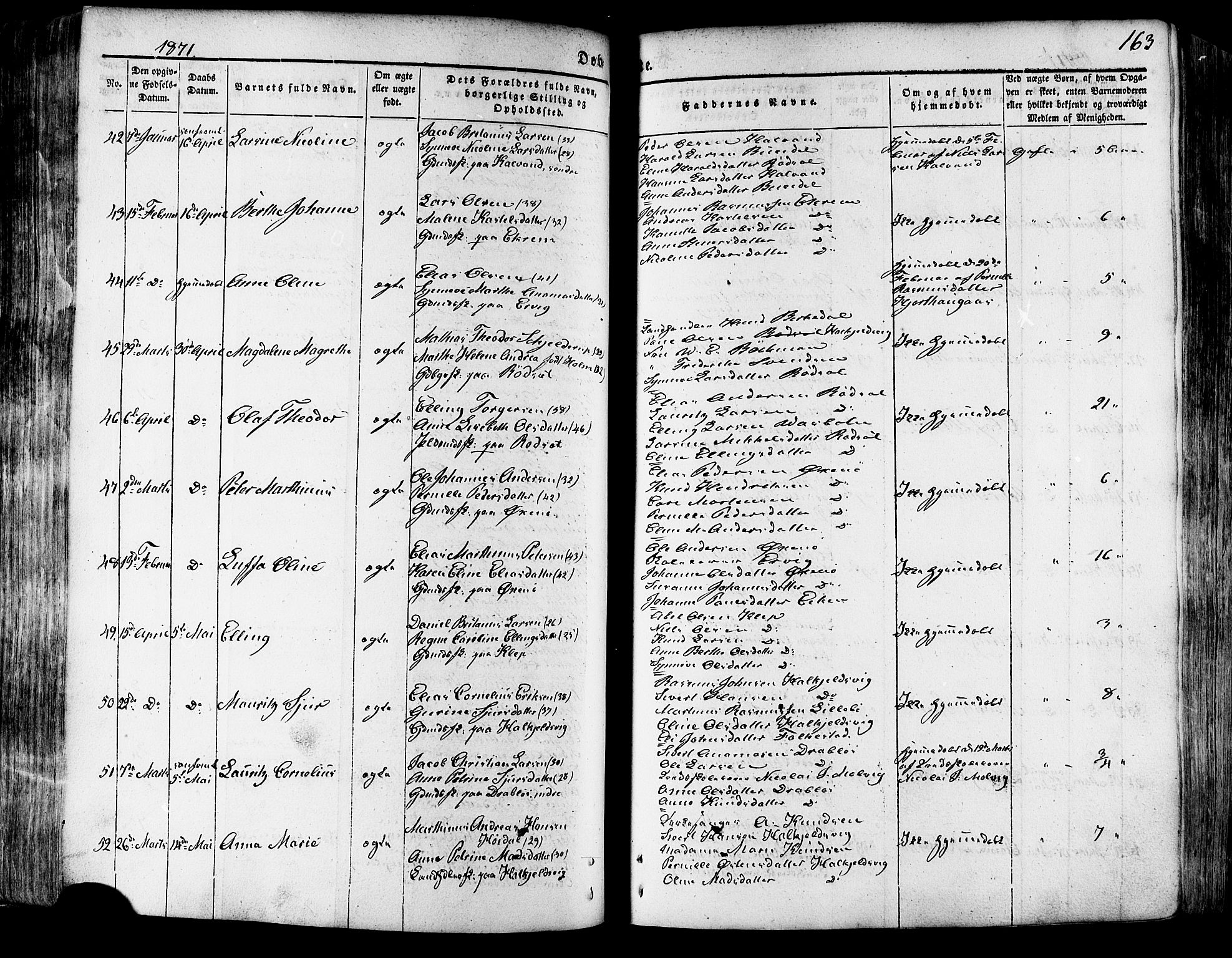 Ministerialprotokoller, klokkerbøker og fødselsregistre - Møre og Romsdal, SAT/A-1454/511/L0140: Parish register (official) no. 511A07, 1851-1878, p. 163