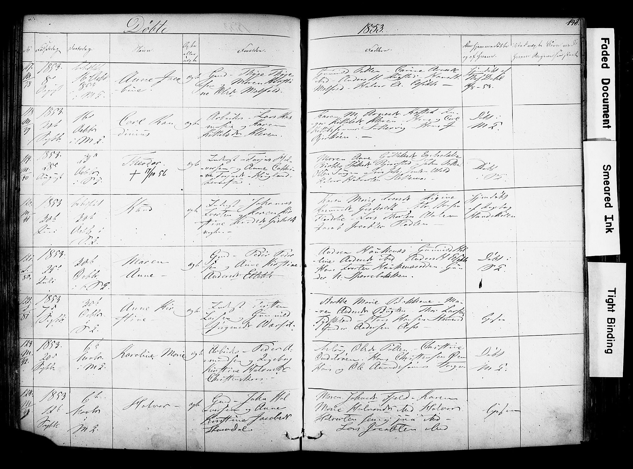 Solum kirkebøker, SAKO/A-306/F/Fa/L0006: Parish register (official) no. I 6, 1844-1855, p. 148