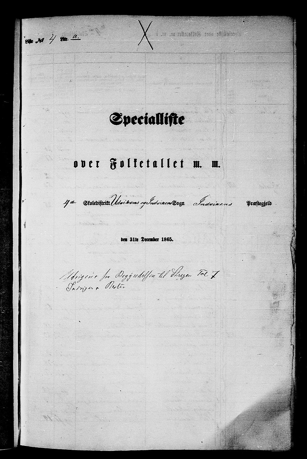 RA, 1865 census for Innvik, 1865, p. 63