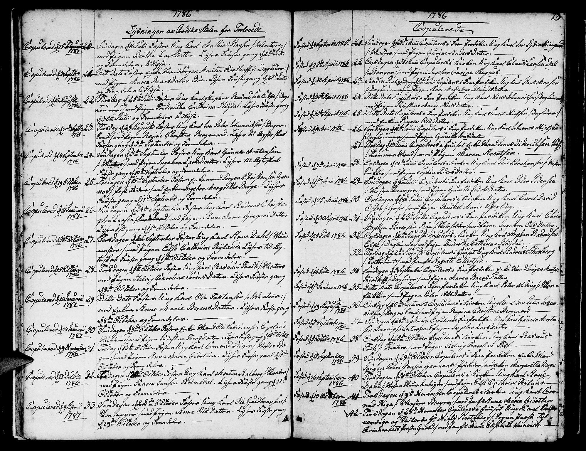 Nykirken Sokneprestembete, SAB/A-77101/H/Hab: Parish register (copy) no. A 2, 1782-1847, p. 13