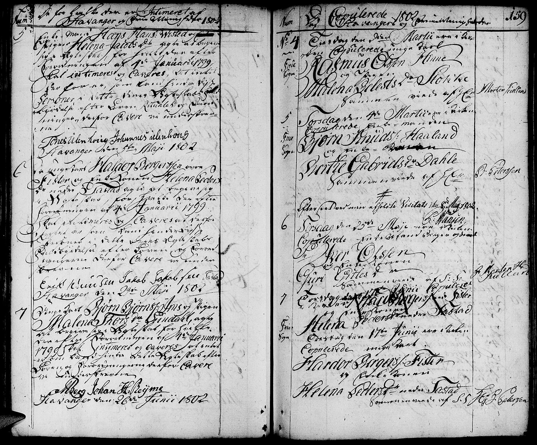 Domkirken sokneprestkontor, AV/SAST-A-101812/001/30/30BA/L0006: Parish register (official) no. A 6, 1783-1815, p. 159