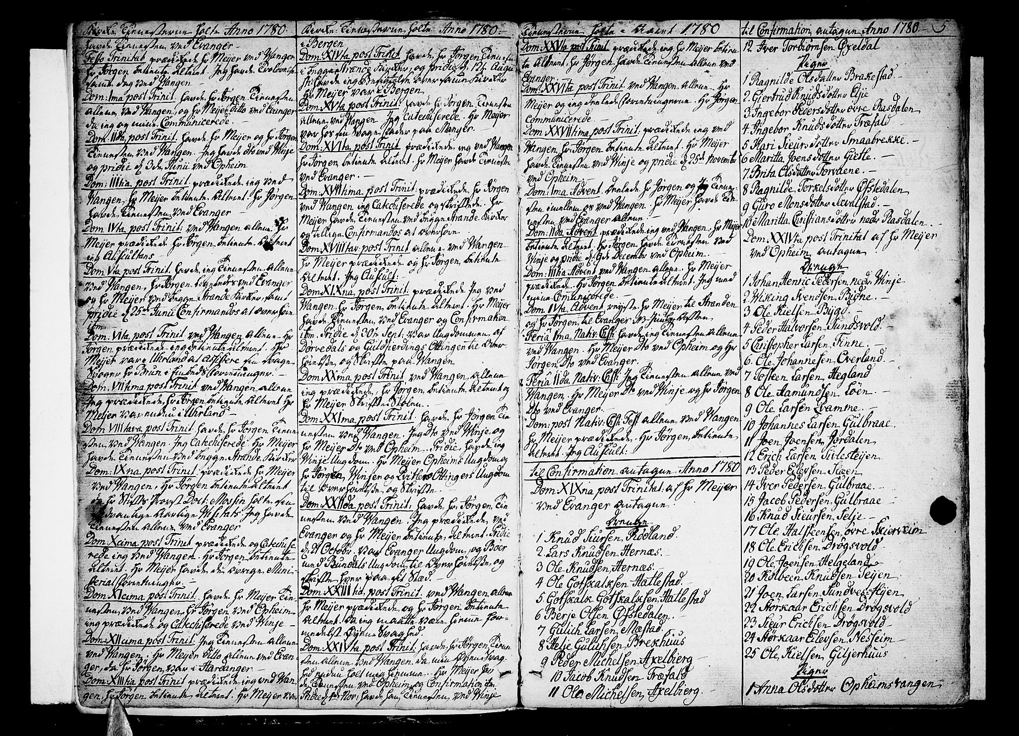 Voss sokneprestembete, SAB/A-79001/H/Haa: Parish register (official) no. A 9, 1780-1810, p. 5
