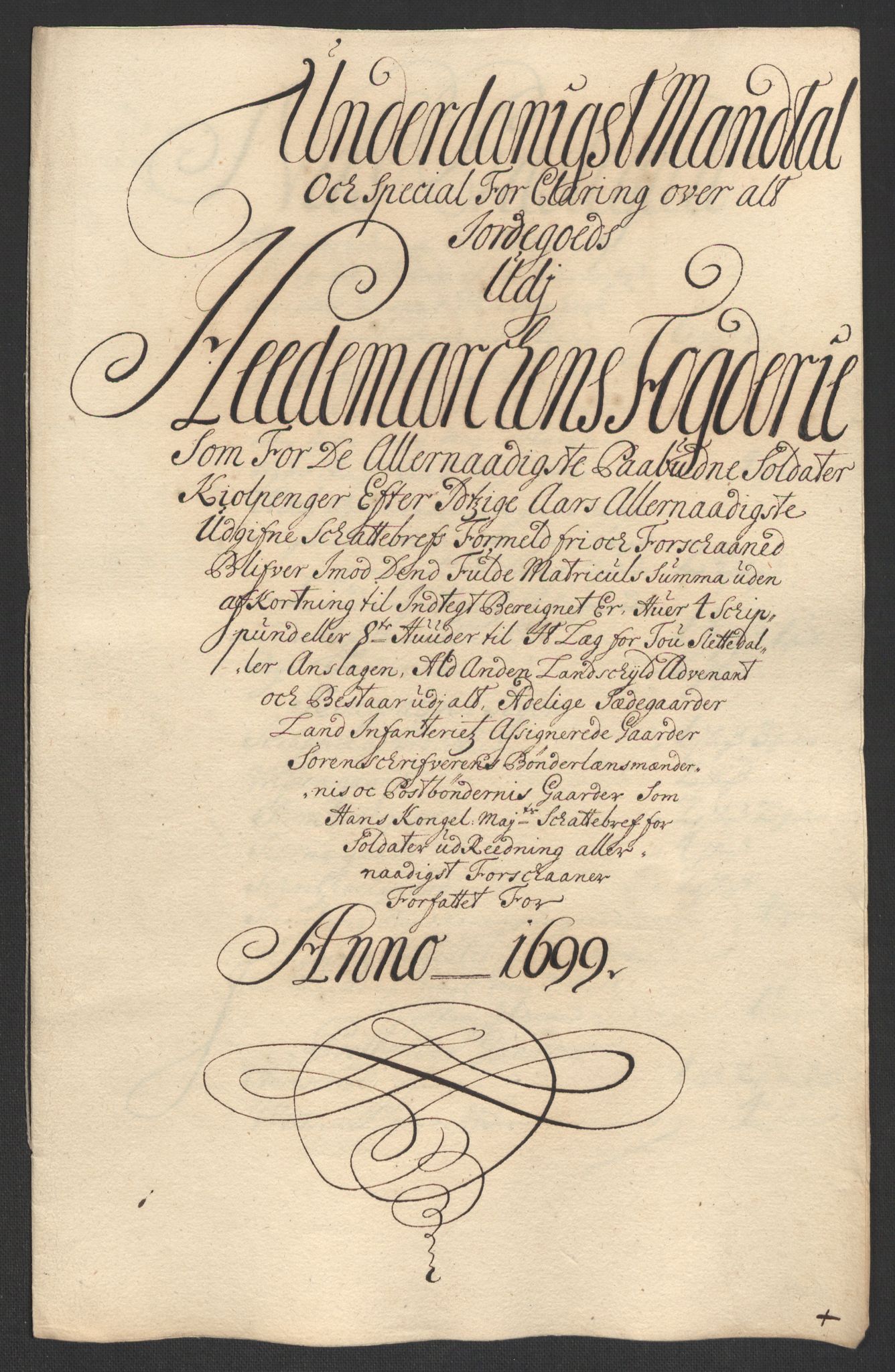 Rentekammeret inntil 1814, Reviderte regnskaper, Fogderegnskap, RA/EA-4092/R16/L1038: Fogderegnskap Hedmark, 1699, p. 166