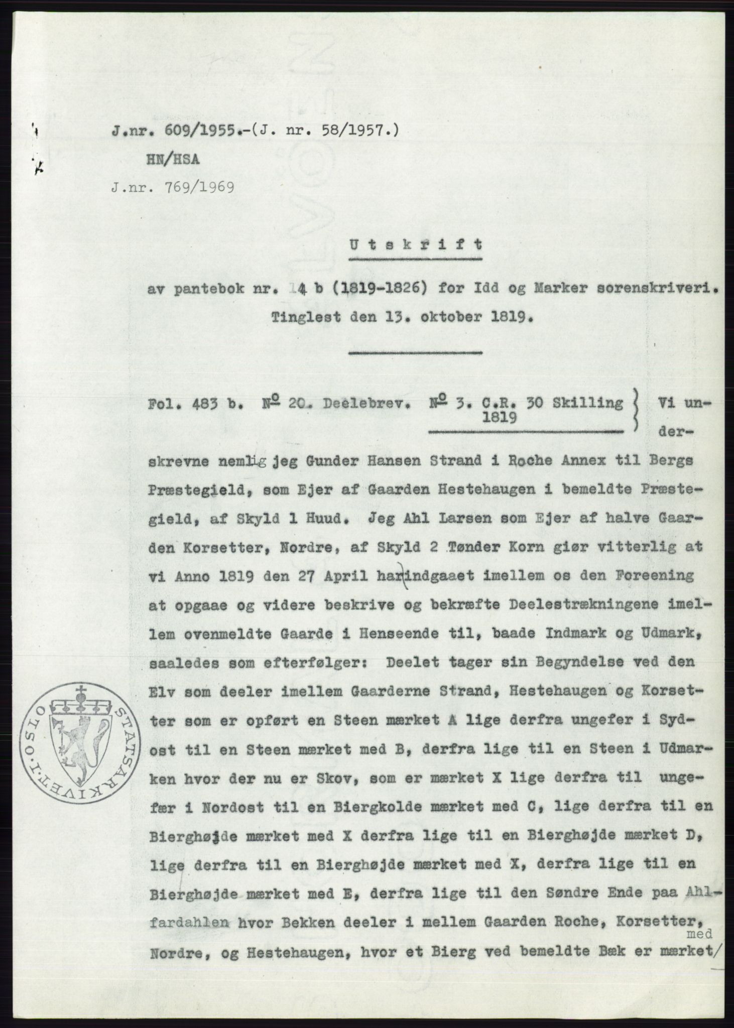 Statsarkivet i Oslo, AV/SAO-A-10621/Z/Zd/L0002: Avskrifter, j.nr 5-691/1955, 1955, p. 414