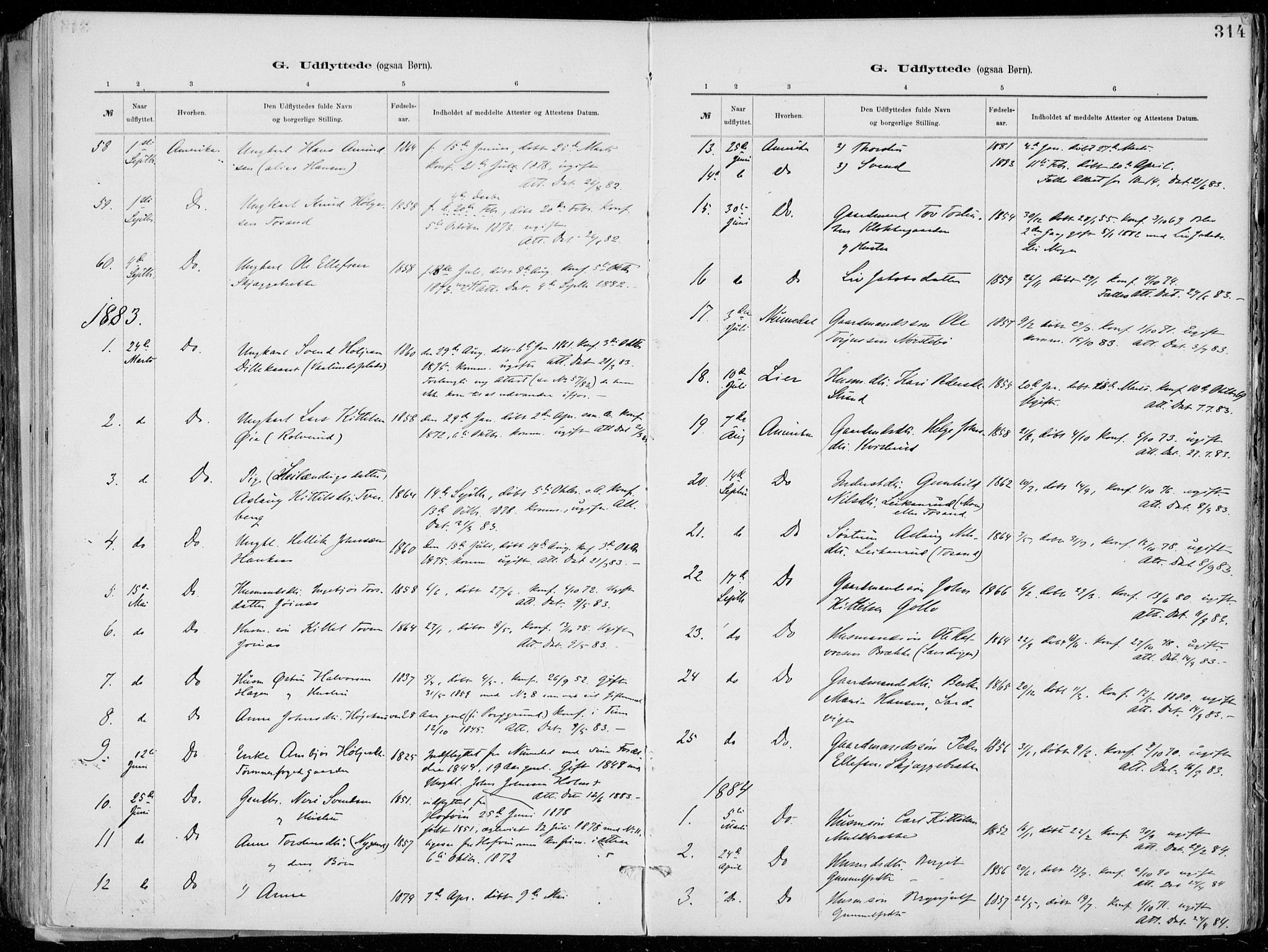 Tinn kirkebøker, SAKO/A-308/F/Fa/L0007: Parish register (official) no. I 7, 1878-1922, p. 314