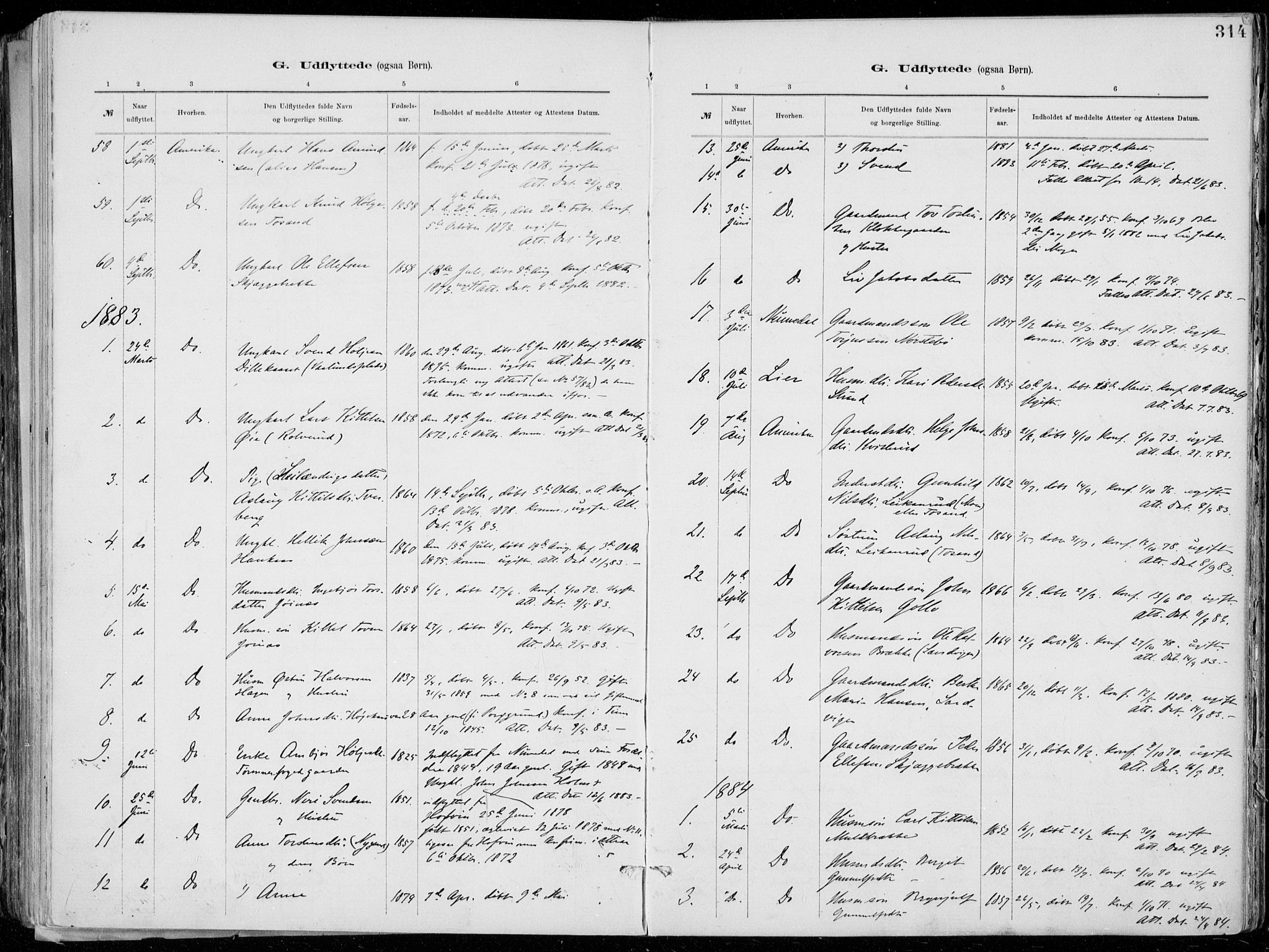 Tinn kirkebøker, AV/SAKO-A-308/F/Fa/L0007: Parish register (official) no. I 7, 1878-1922, p. 314