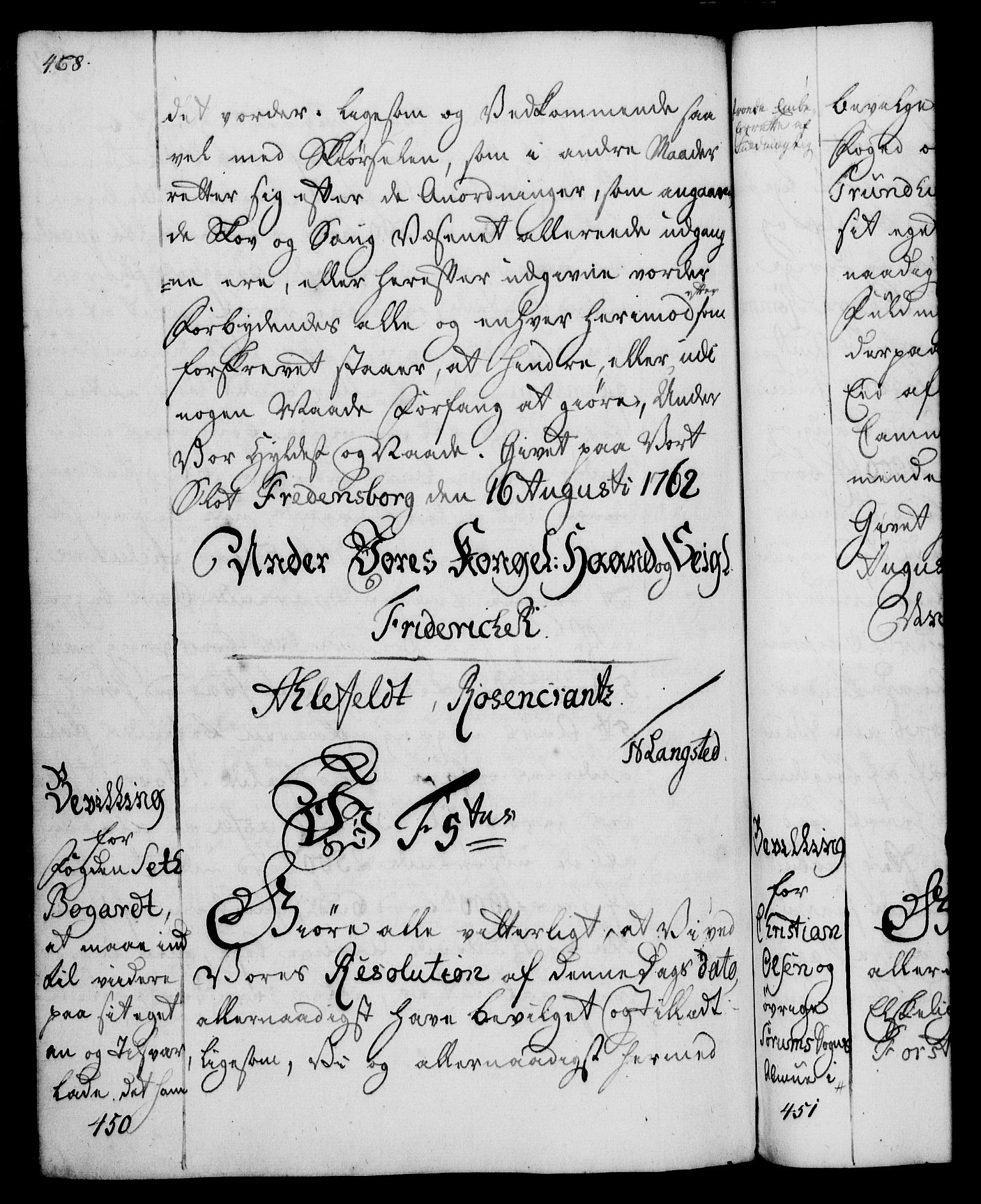 Rentekammeret, Kammerkanselliet, AV/RA-EA-3111/G/Gg/Gga/L0007: Norsk ekspedisjonsprotokoll med register (merket RK 53.7), 1759-1768, p. 468