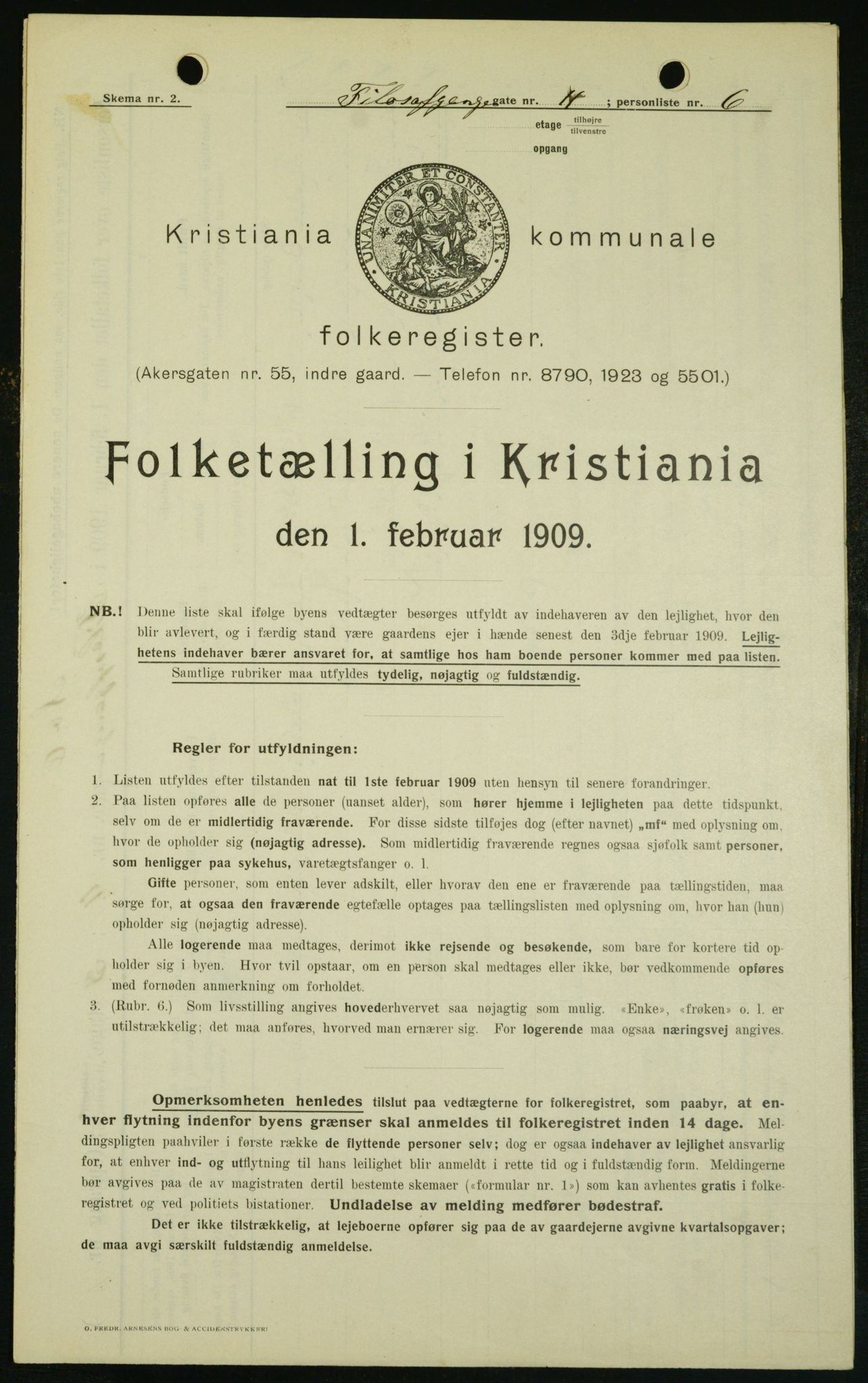 OBA, Municipal Census 1909 for Kristiania, 1909, p. 21943