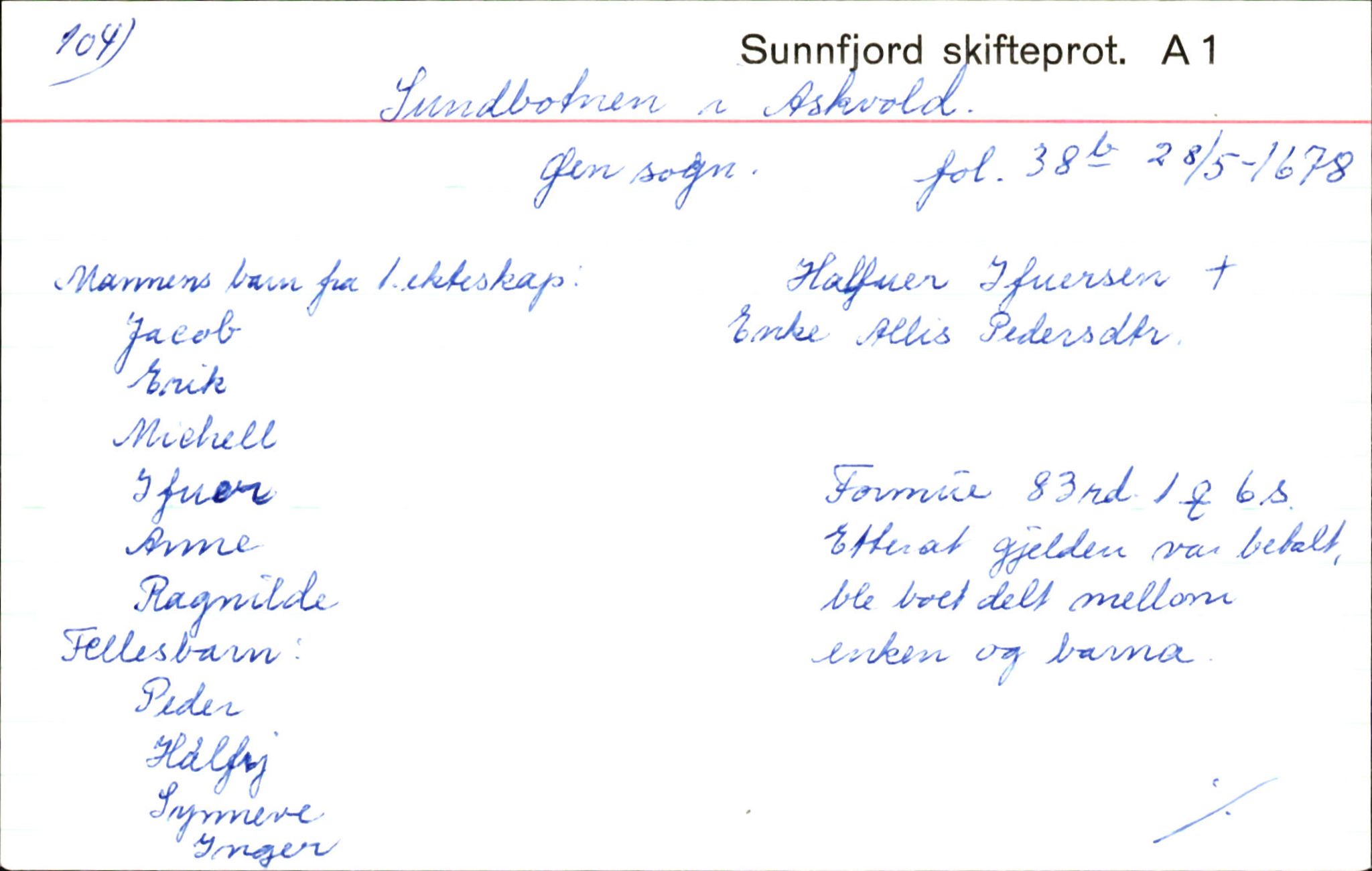 Skiftekort ved Statsarkivet i Bergen, SAB/SKIFTEKORT/003/L0001: Skifteprotokoll nr. 1, 1677-1687, p. 136