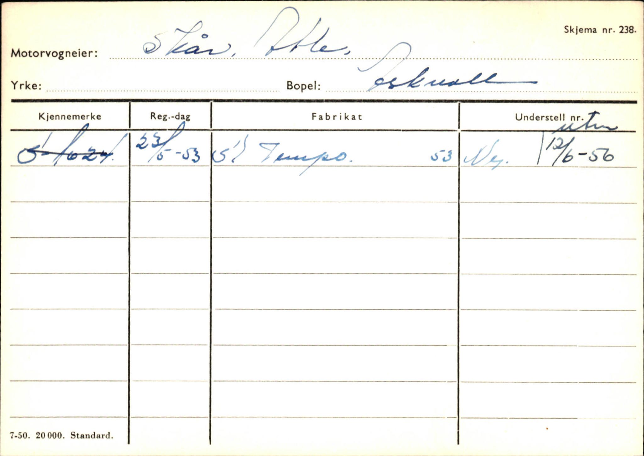 Statens vegvesen, Sogn og Fjordane vegkontor, AV/SAB-A-5301/4/F/L0132: Eigarregister Askvoll A-Å. Balestrand A-Å, 1945-1975, p. 1111