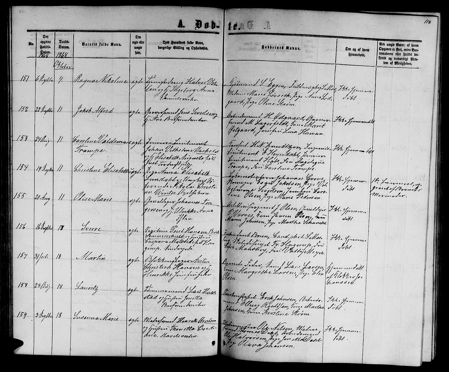 Ministerialprotokoller, klokkerbøker og fødselsregistre - Sør-Trøndelag, AV/SAT-A-1456/601/L0087: Parish register (copy) no. 601C05, 1864-1881, p. 118