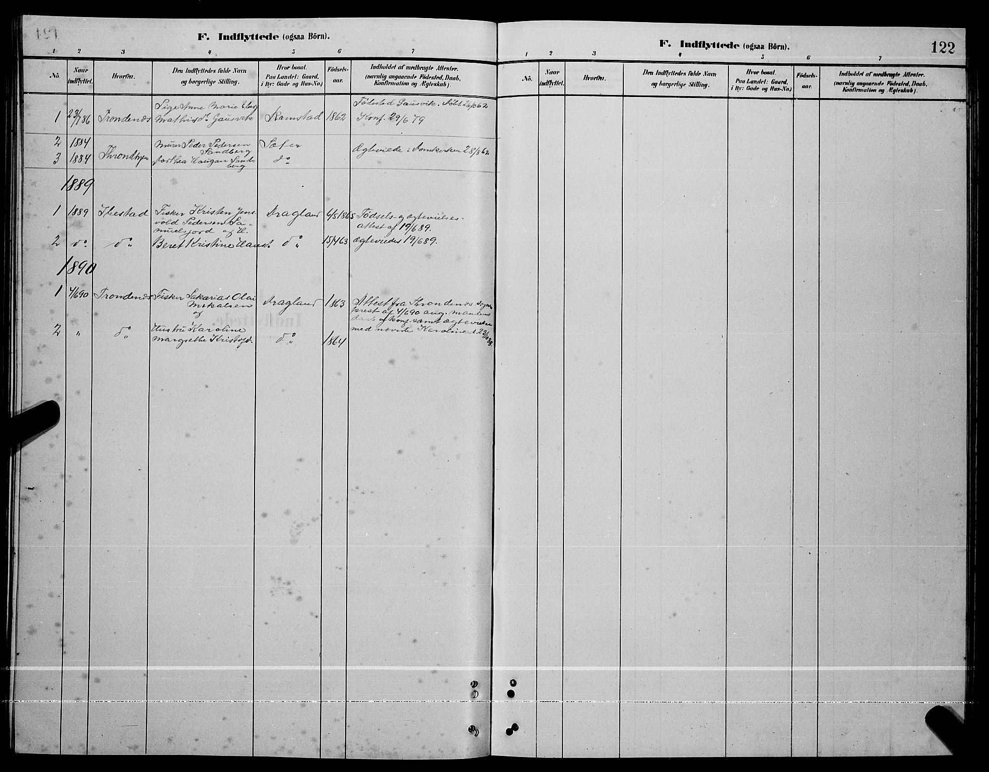 Ministerialprotokoller, klokkerbøker og fødselsregistre - Nordland, AV/SAT-A-1459/865/L0931: Parish register (copy) no. 865C03, 1885-1901, p. 122