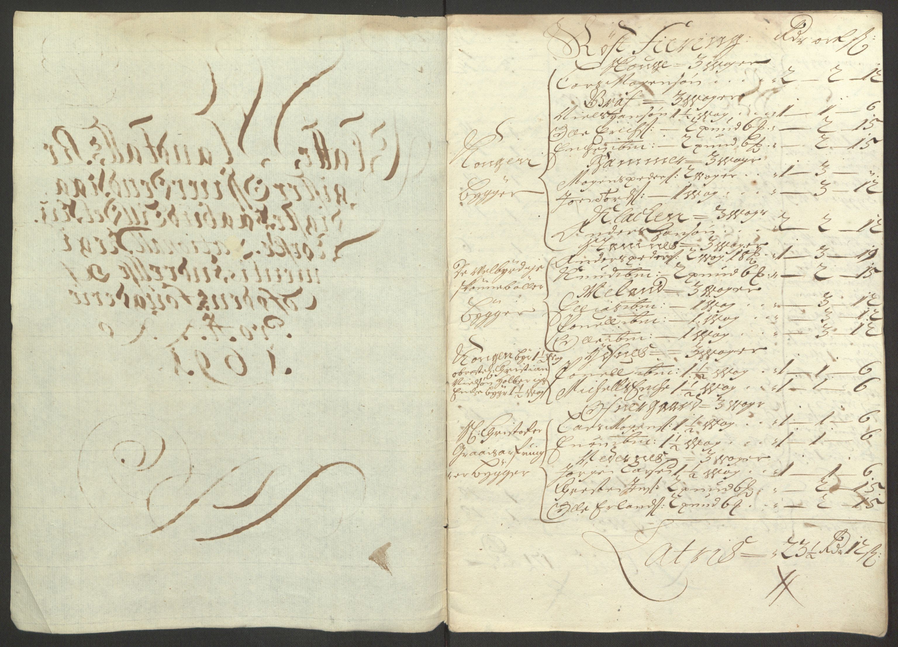 Rentekammeret inntil 1814, Reviderte regnskaper, Fogderegnskap, RA/EA-4092/R67/L4675: Fogderegnskap Vesterålen, Andenes og Lofoten, 1691-1693, p. 43
