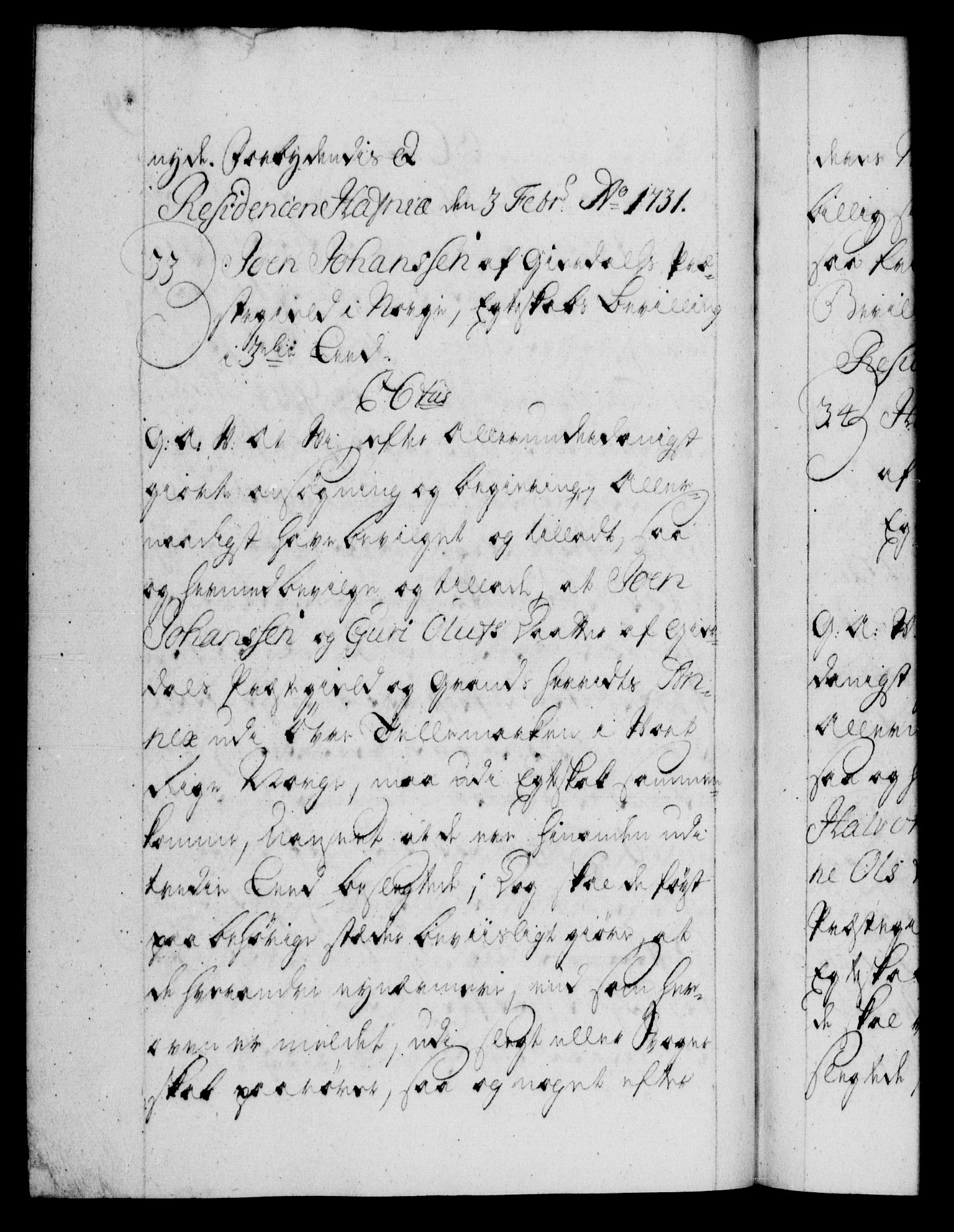 Danske Kanselli 1572-1799, AV/RA-EA-3023/F/Fc/Fca/Fcaa/L0027: Norske registre, 1730-1732, p. 89b