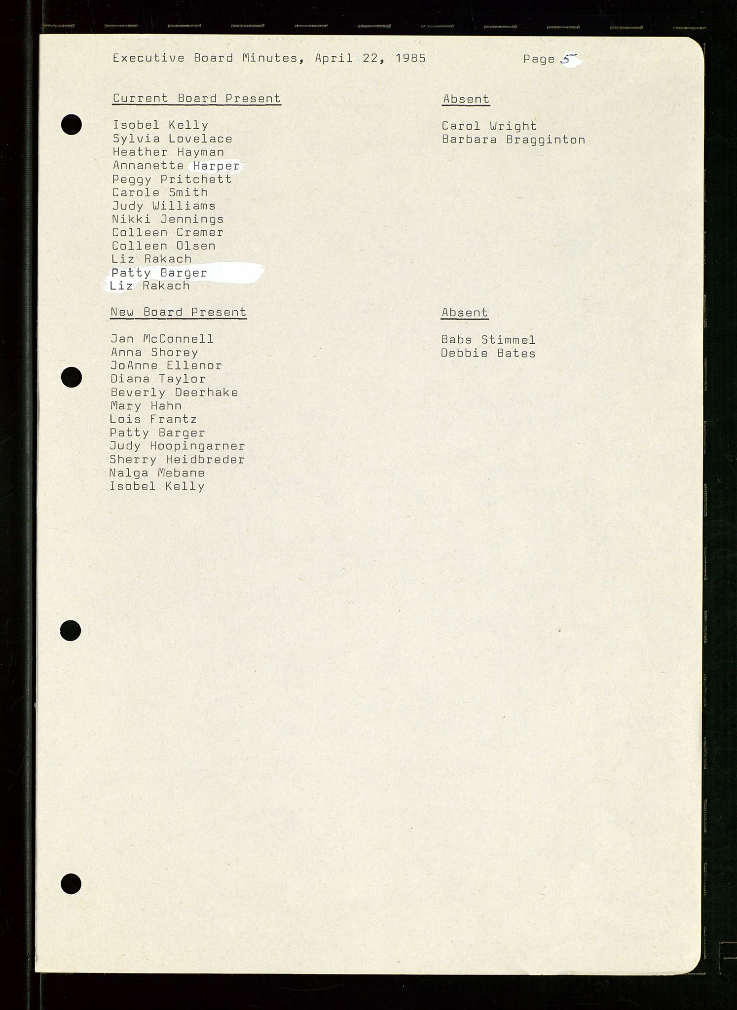 PA 1547 - Petroleum Wives Club, AV/SAST-A-101974/D/Da/L0002: President's file, 1980-1985