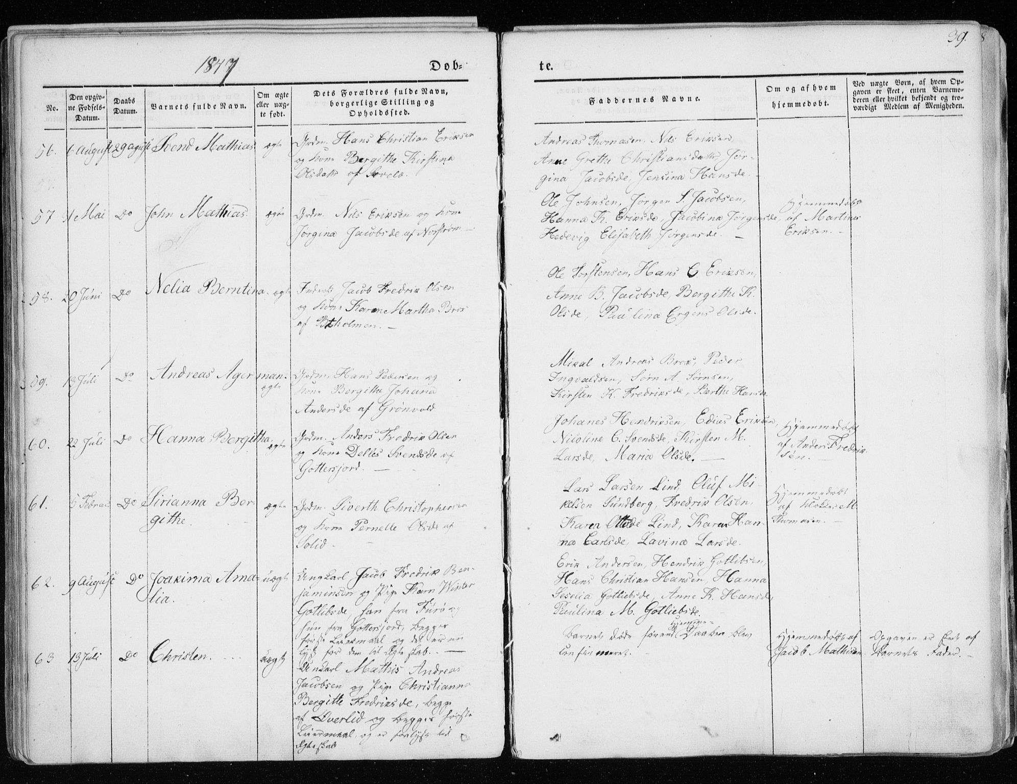 Tranøy sokneprestkontor, SATØ/S-1313/I/Ia/Iaa/L0006kirke: Parish register (official) no. 6, 1844-1855, p. 39