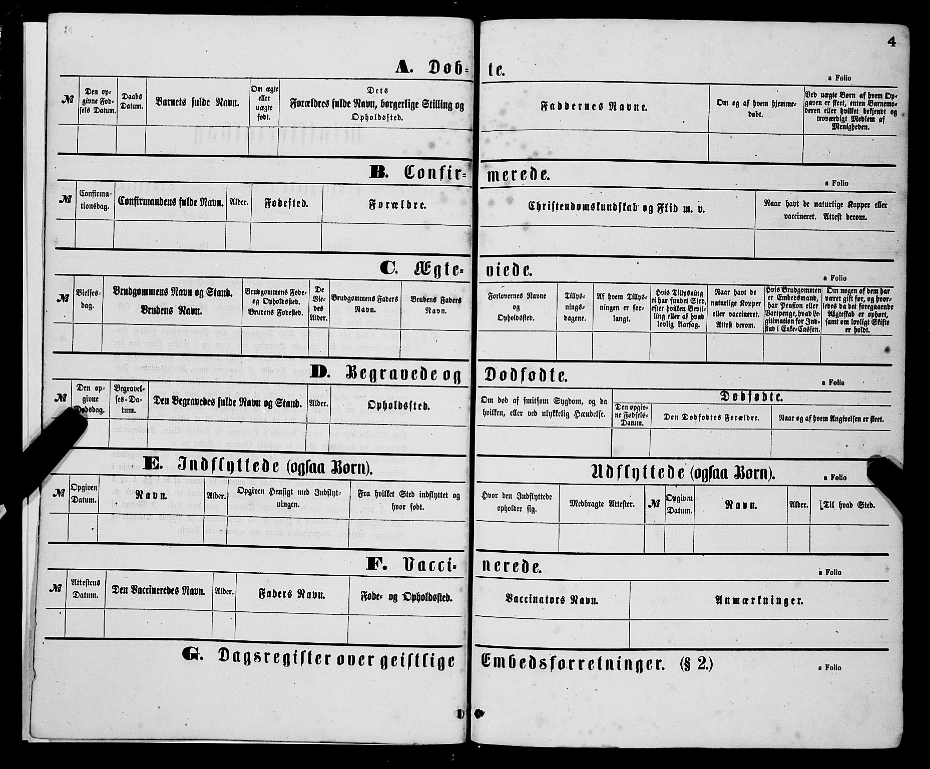 St. Jørgens hospital og Årstad sokneprestembete, SAB/A-99934: Parish register (official) no. A 11, 1864-1886, p. 4