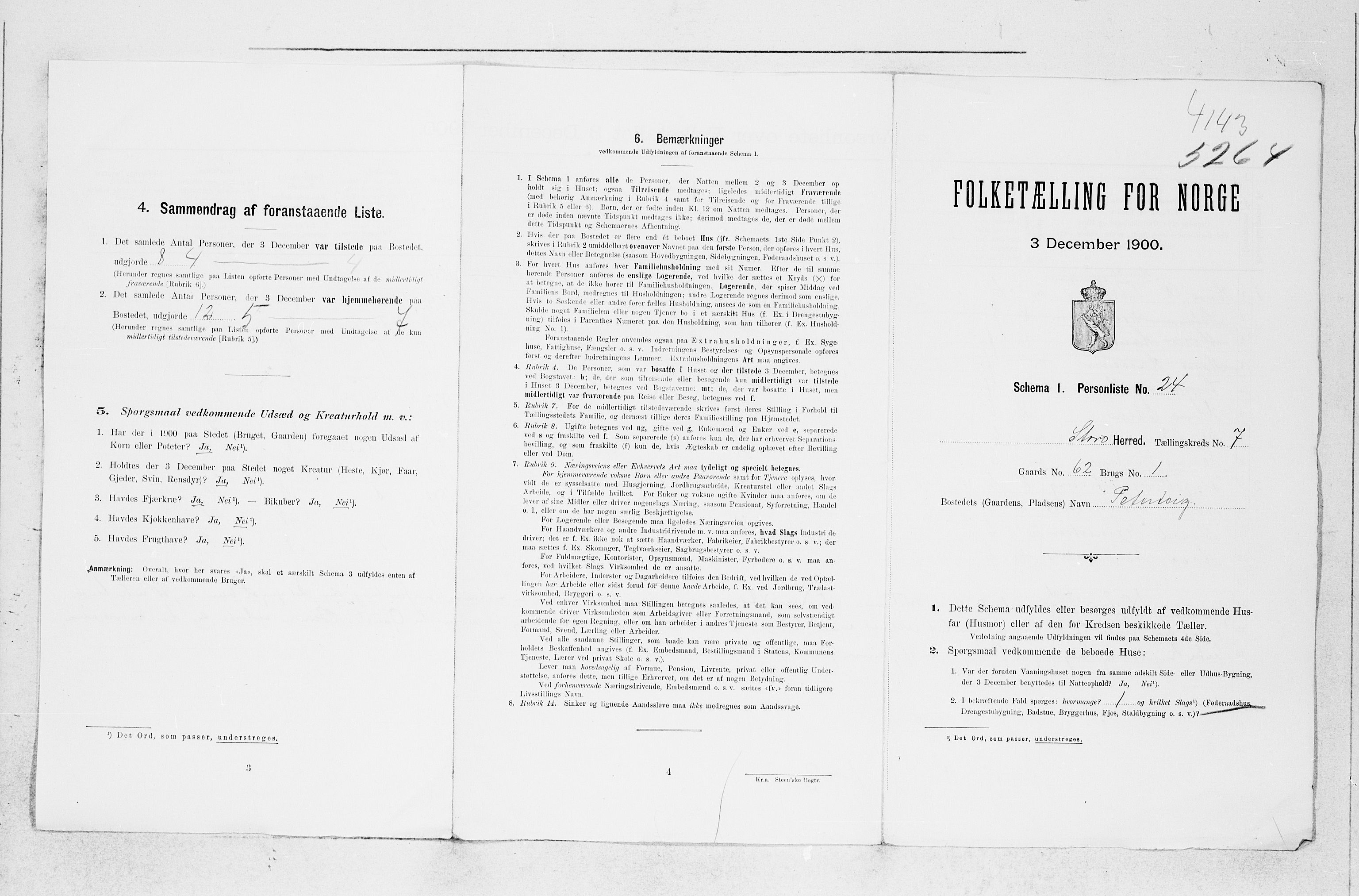 SAB, 1900 census for Stord, 1900, p. 23