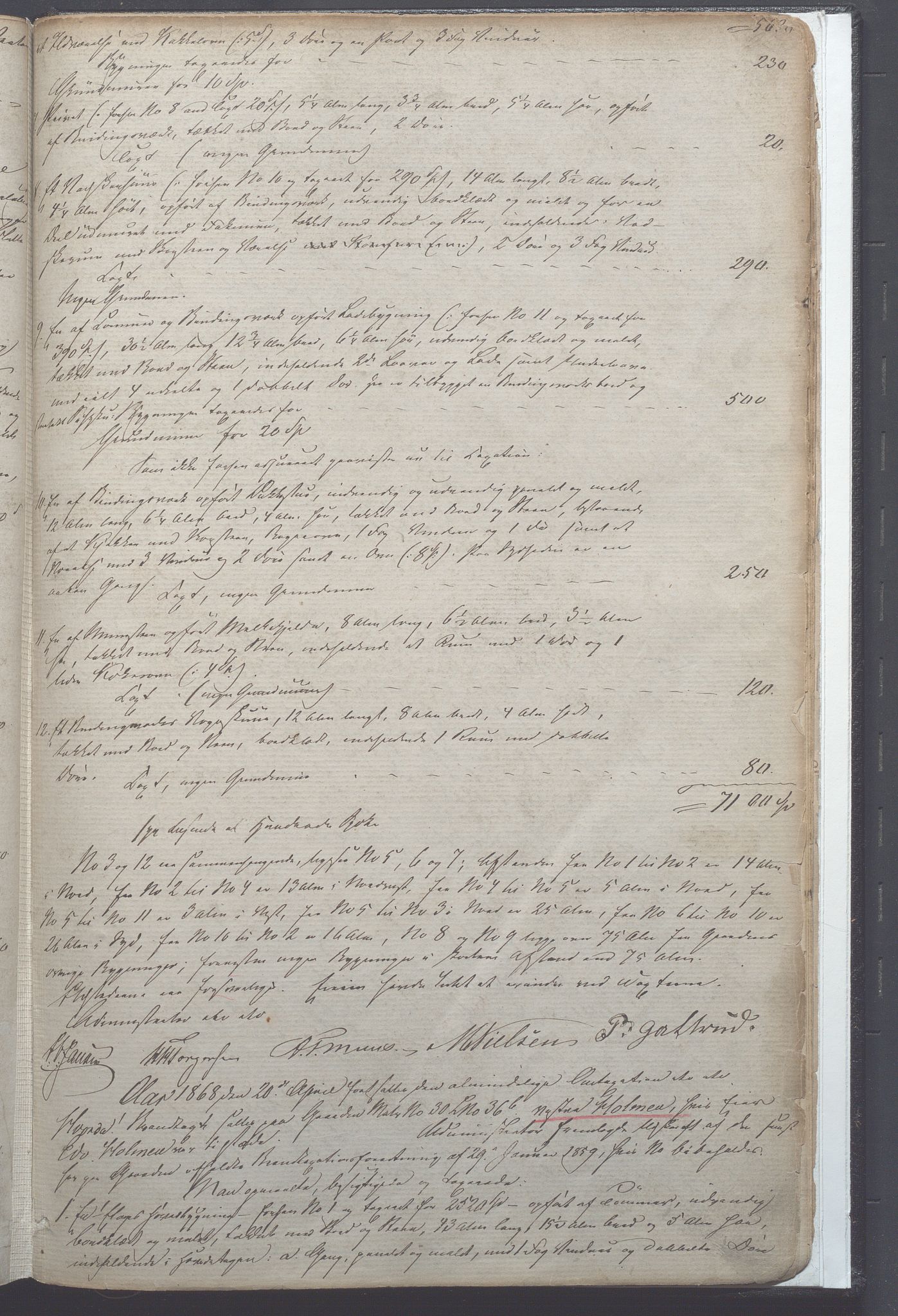 Lensmennene i Aker, OBA/A-10133/F/Fa/L0002: Branntakstprotokoll, 1860-1868, p. 203a