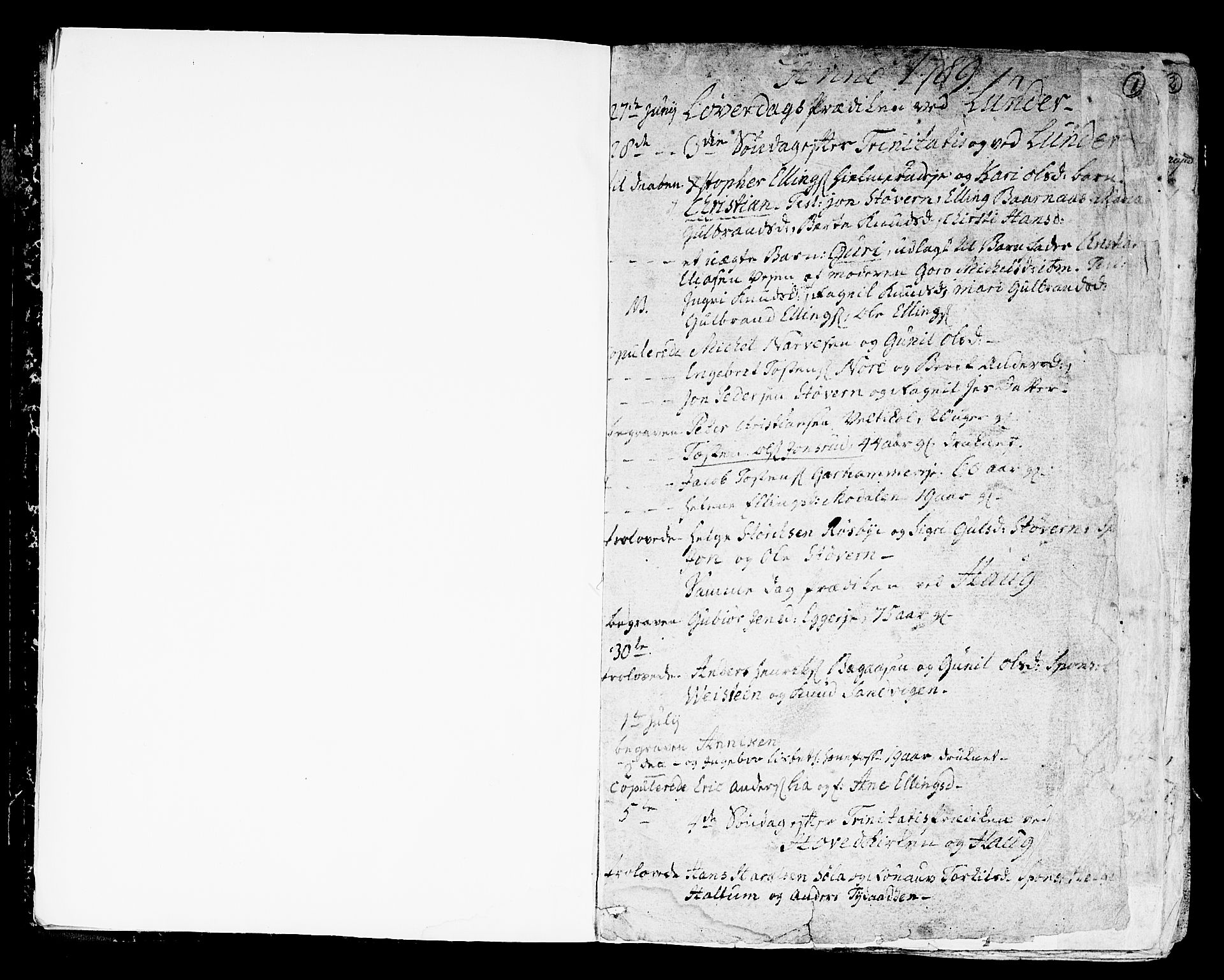 Norderhov kirkebøker, SAKO/A-237/F/Fa/L0006: Parish register (official) no. 6, 1789-1811, p. 1