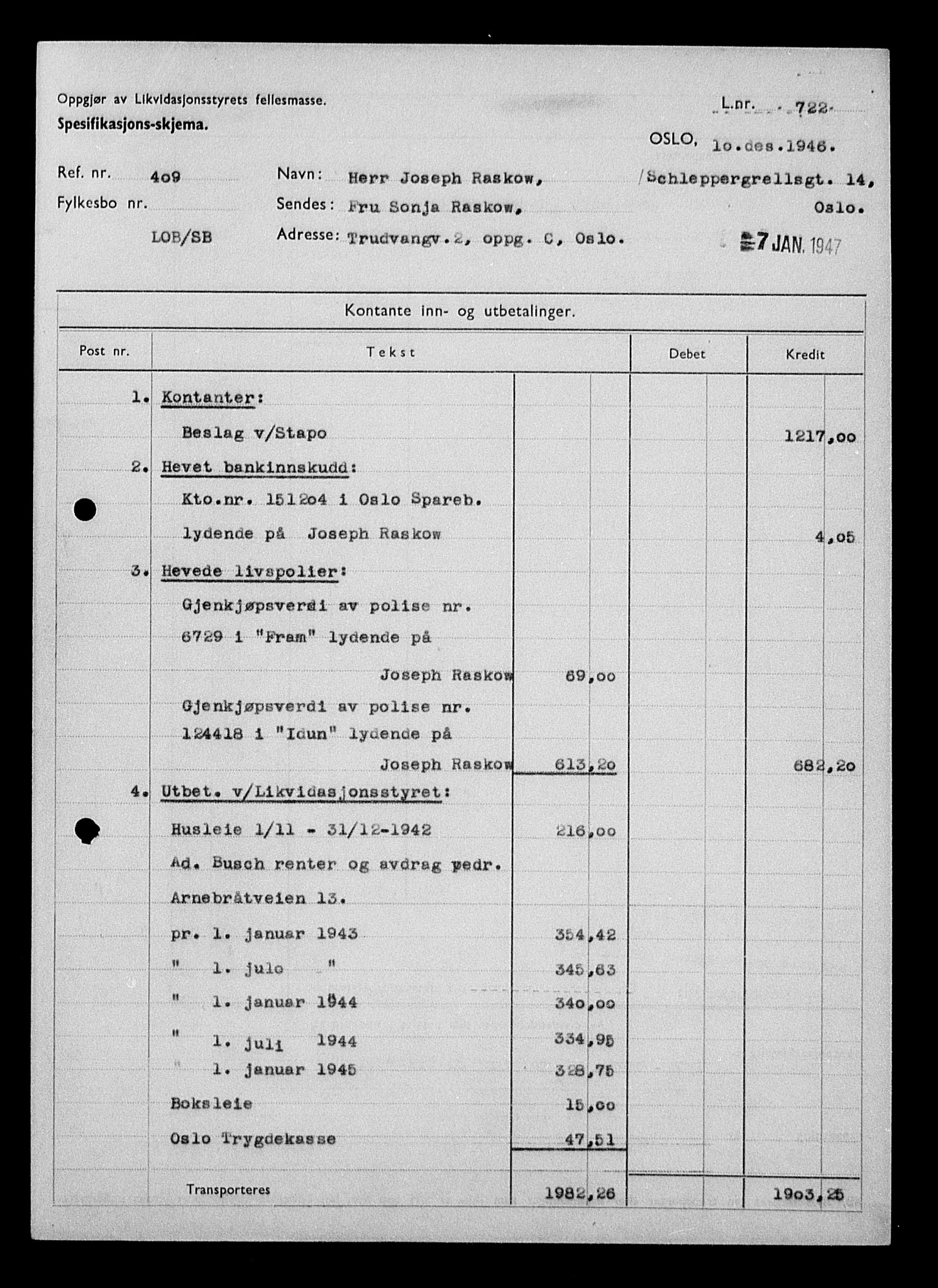 Justisdepartementet, Tilbakeføringskontoret for inndratte formuer, AV/RA-S-1564/H/Hc/Hcc/L0972: --, 1945-1947, p. 121