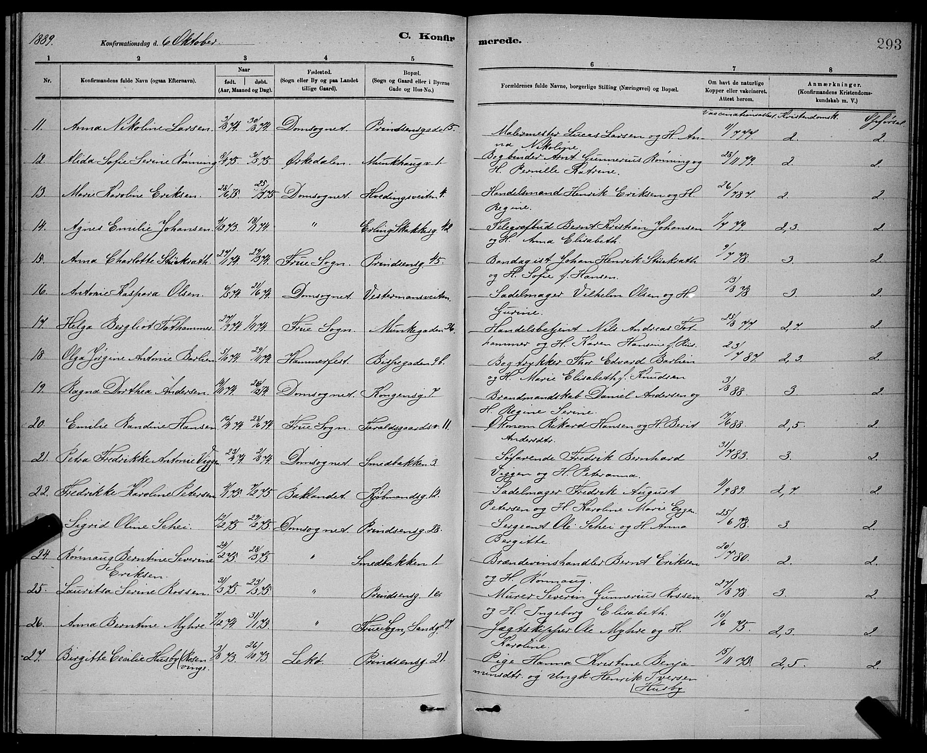 Ministerialprotokoller, klokkerbøker og fødselsregistre - Sør-Trøndelag, SAT/A-1456/601/L0092: Parish register (copy) no. 601C10, 1884-1897, p. 293