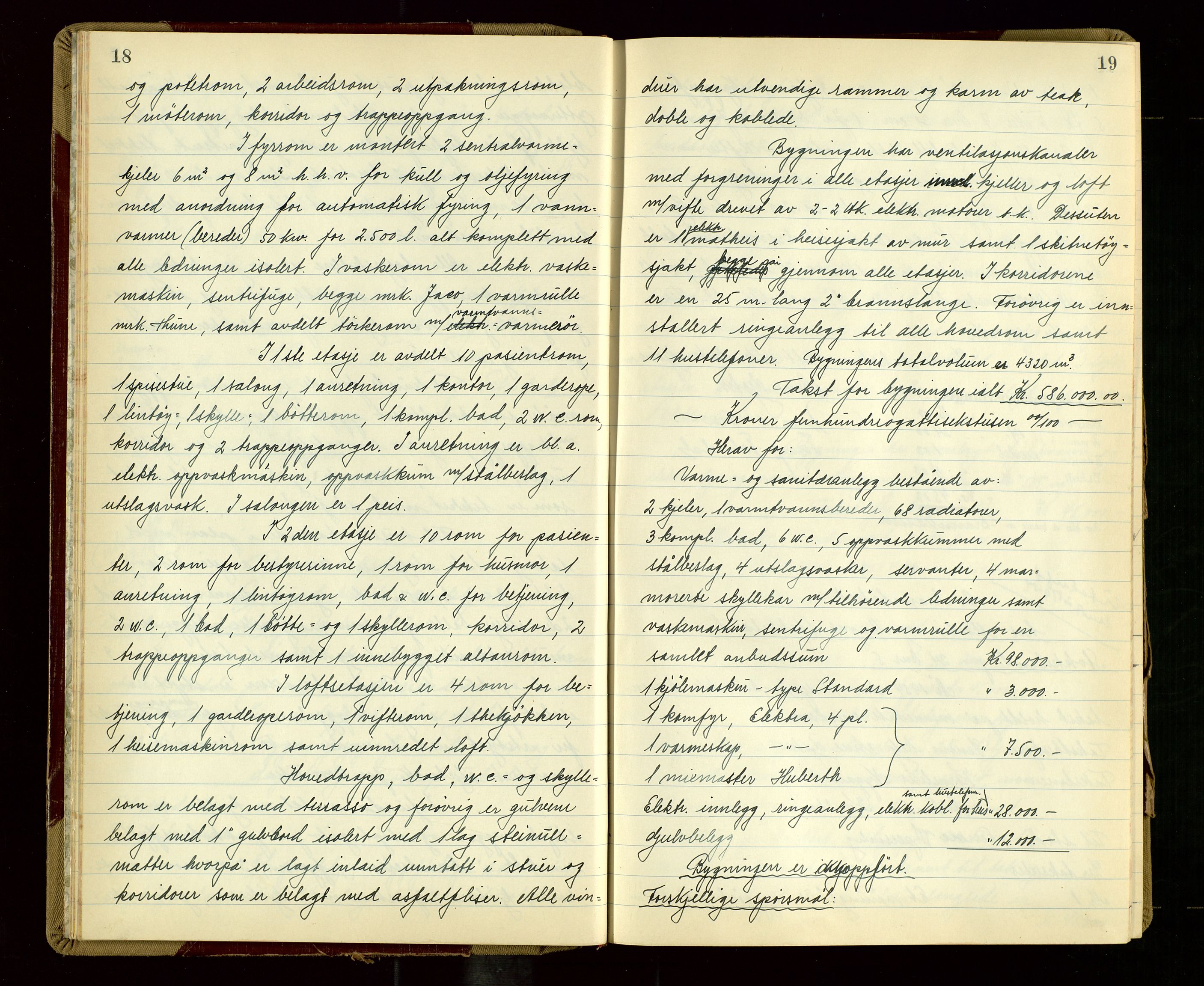 Eigersund lensmannskontor, AV/SAST-A-100171/Goa/L0013: "Branntakstprotokoll", 1954-1955, p. 18-19