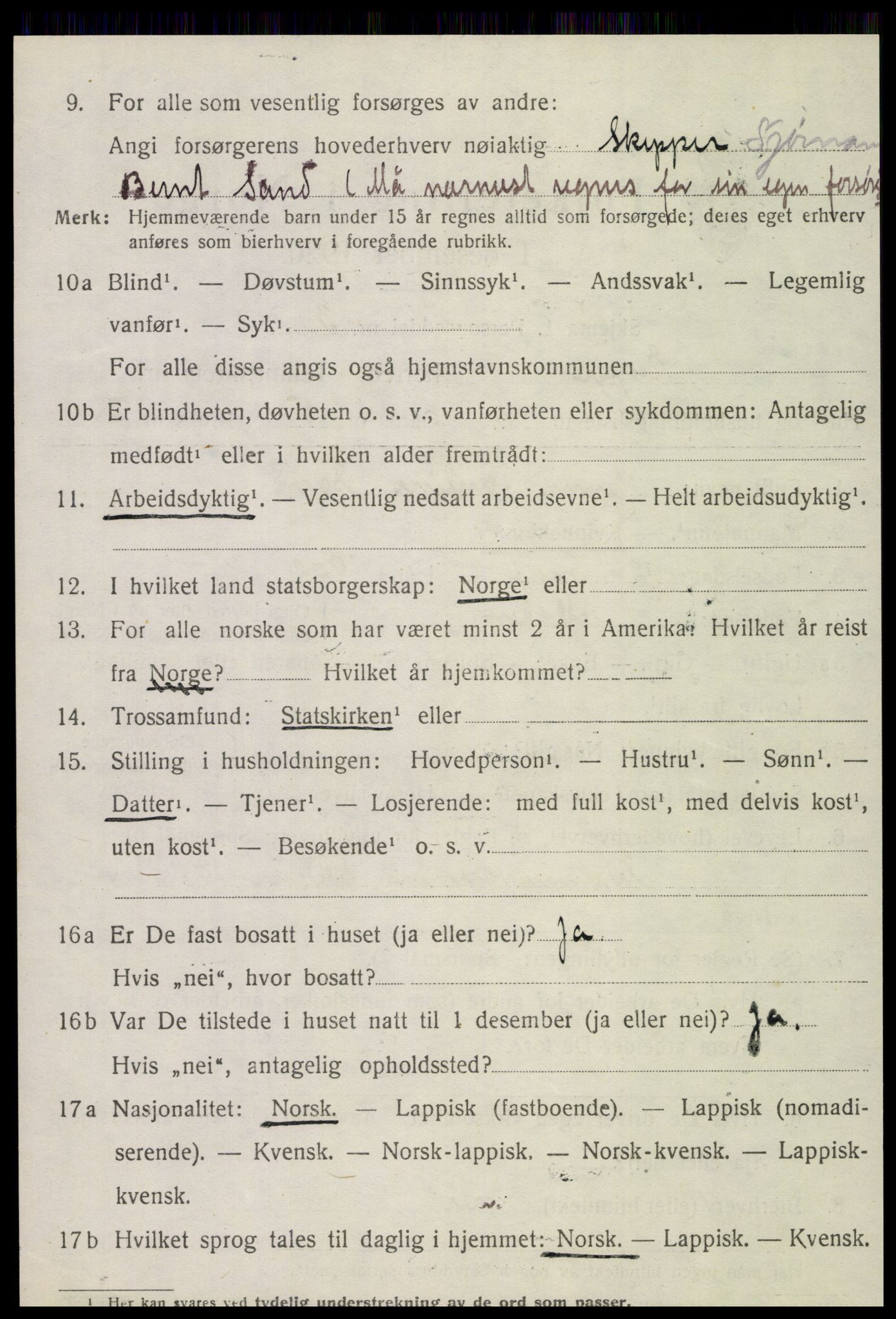 SAT, 1920 census for Egge, 1920, p. 3351