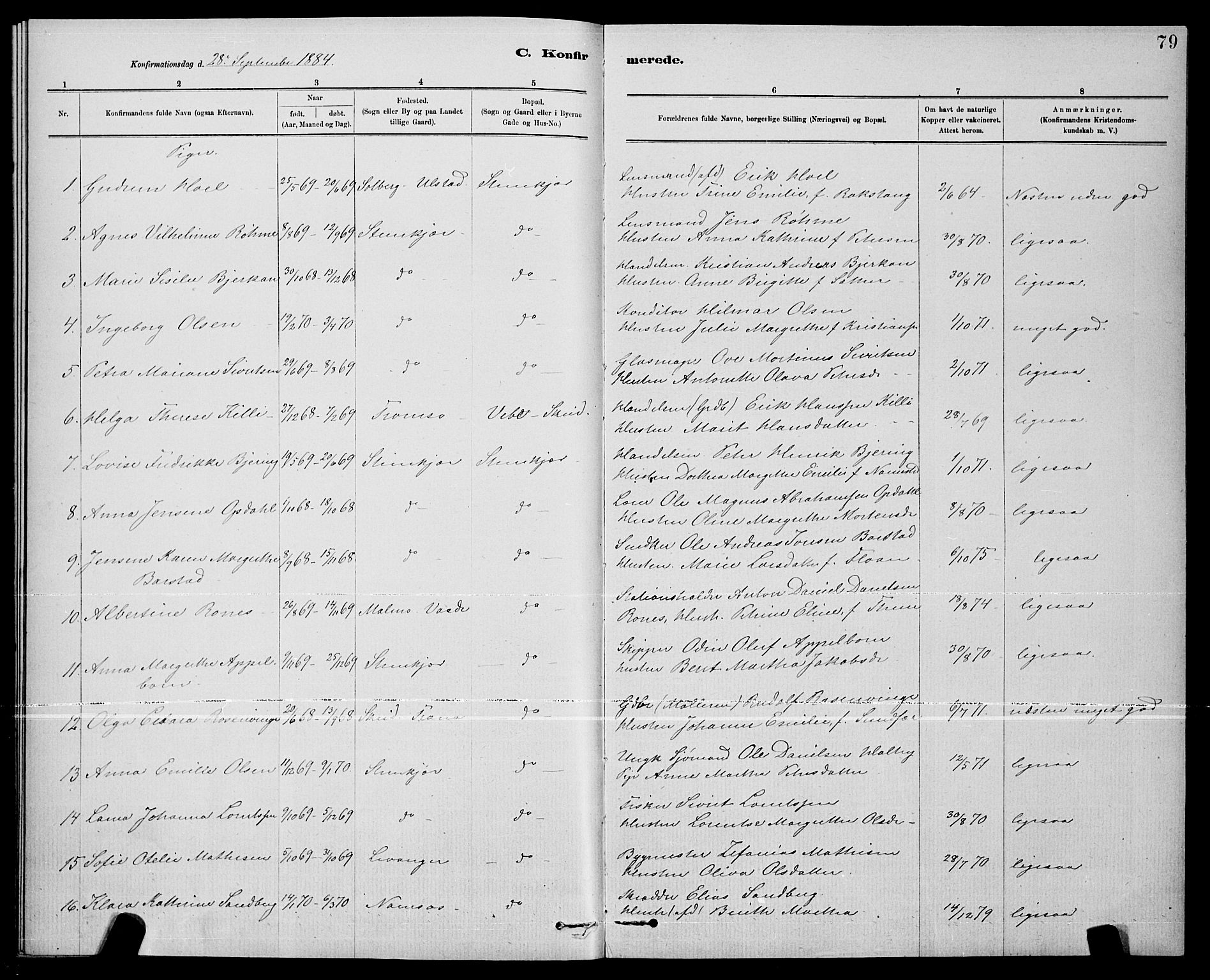 Ministerialprotokoller, klokkerbøker og fødselsregistre - Nord-Trøndelag, SAT/A-1458/739/L0374: Parish register (copy) no. 739C02, 1883-1898, p. 79