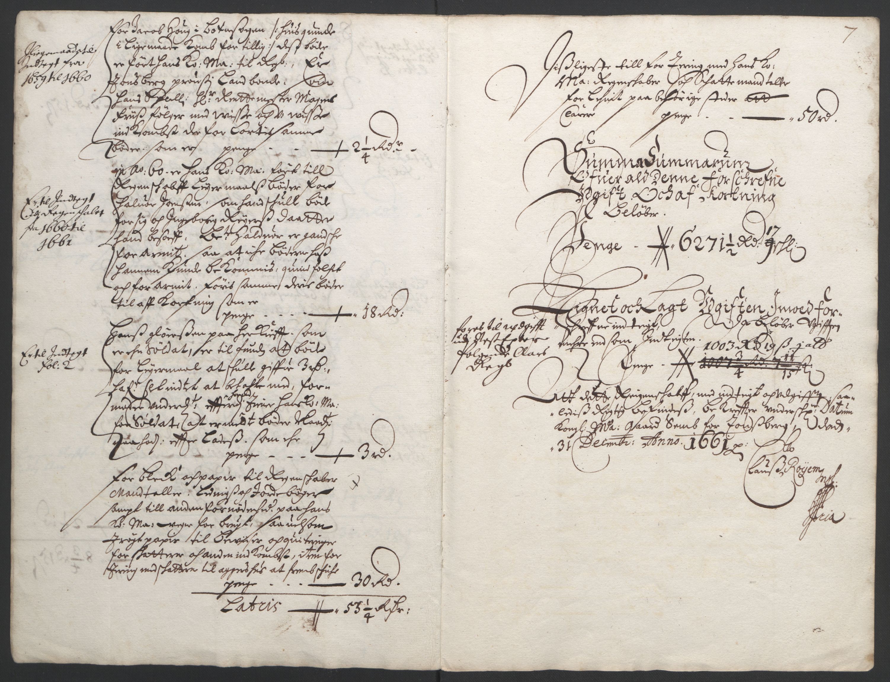 Rentekammeret inntil 1814, Reviderte regnskaper, Fogderegnskap, RA/EA-4092/R32/L1838: Fogderegnskap Jarlsberg grevskap, 1661-1663, p. 10