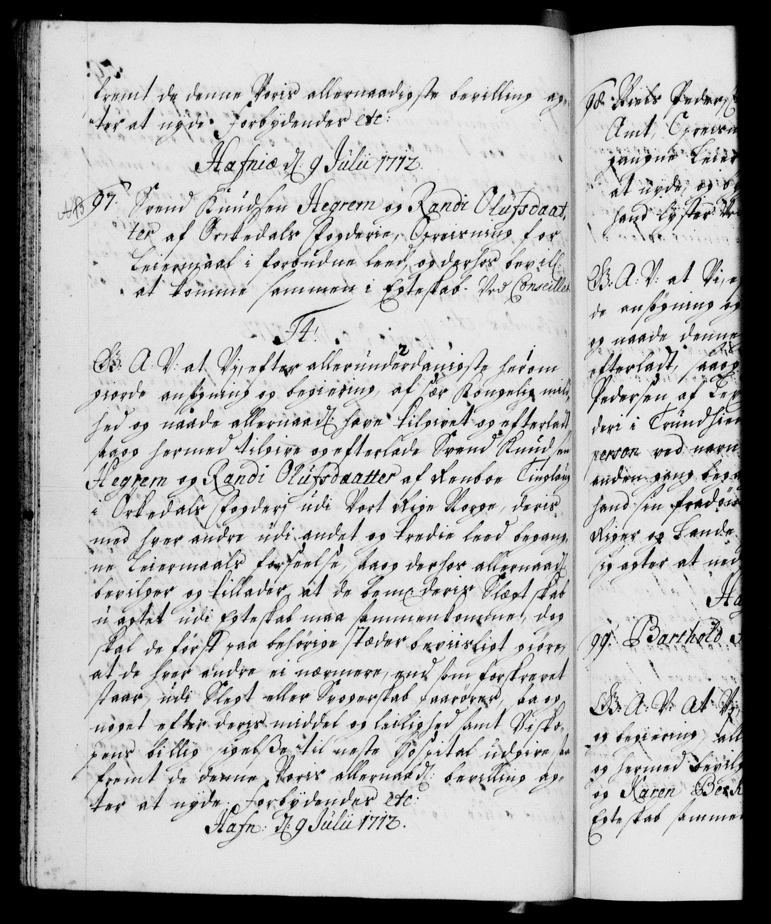 Danske Kanselli 1572-1799, RA/EA-3023/F/Fc/Fca/Fcaa/L0021: Norske registre, 1712-1715, p. 50b