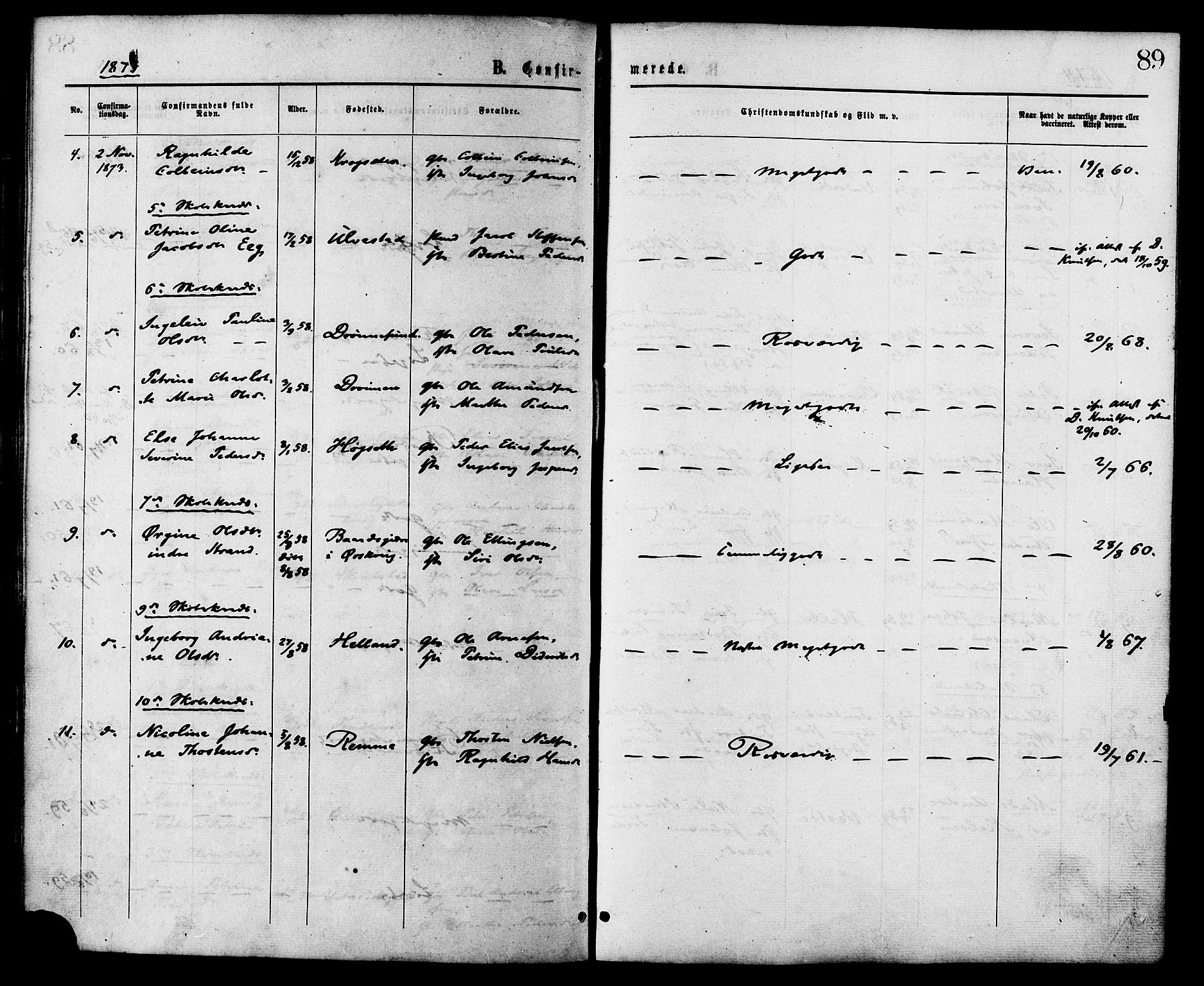 Ministerialprotokoller, klokkerbøker og fødselsregistre - Møre og Romsdal, AV/SAT-A-1454/525/L0373: Parish register (official) no. 525A03, 1864-1879, p. 89