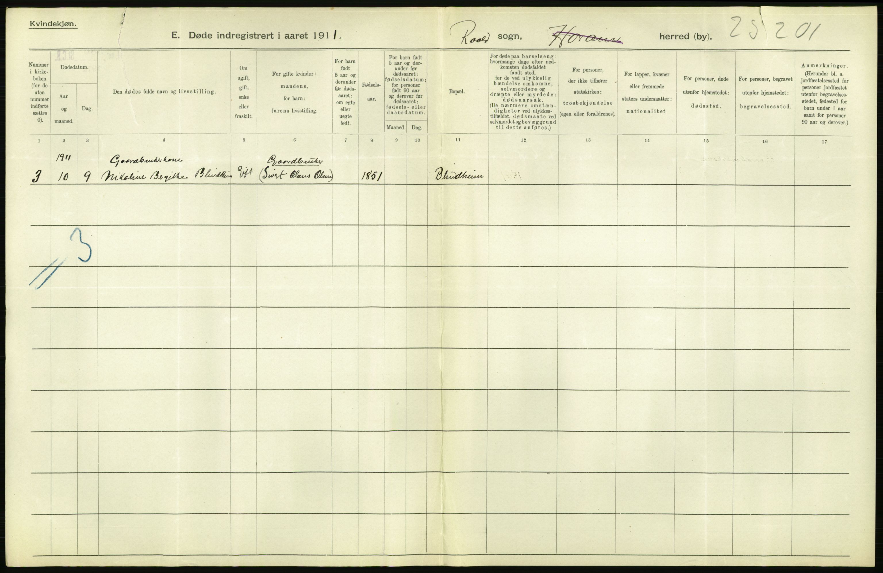 Statistisk sentralbyrå, Sosiodemografiske emner, Befolkning, AV/RA-S-2228/D/Df/Dfb/Dfba/L0038: Romsdals amt:  Døde. Bygder og byer., 1911, p. 462