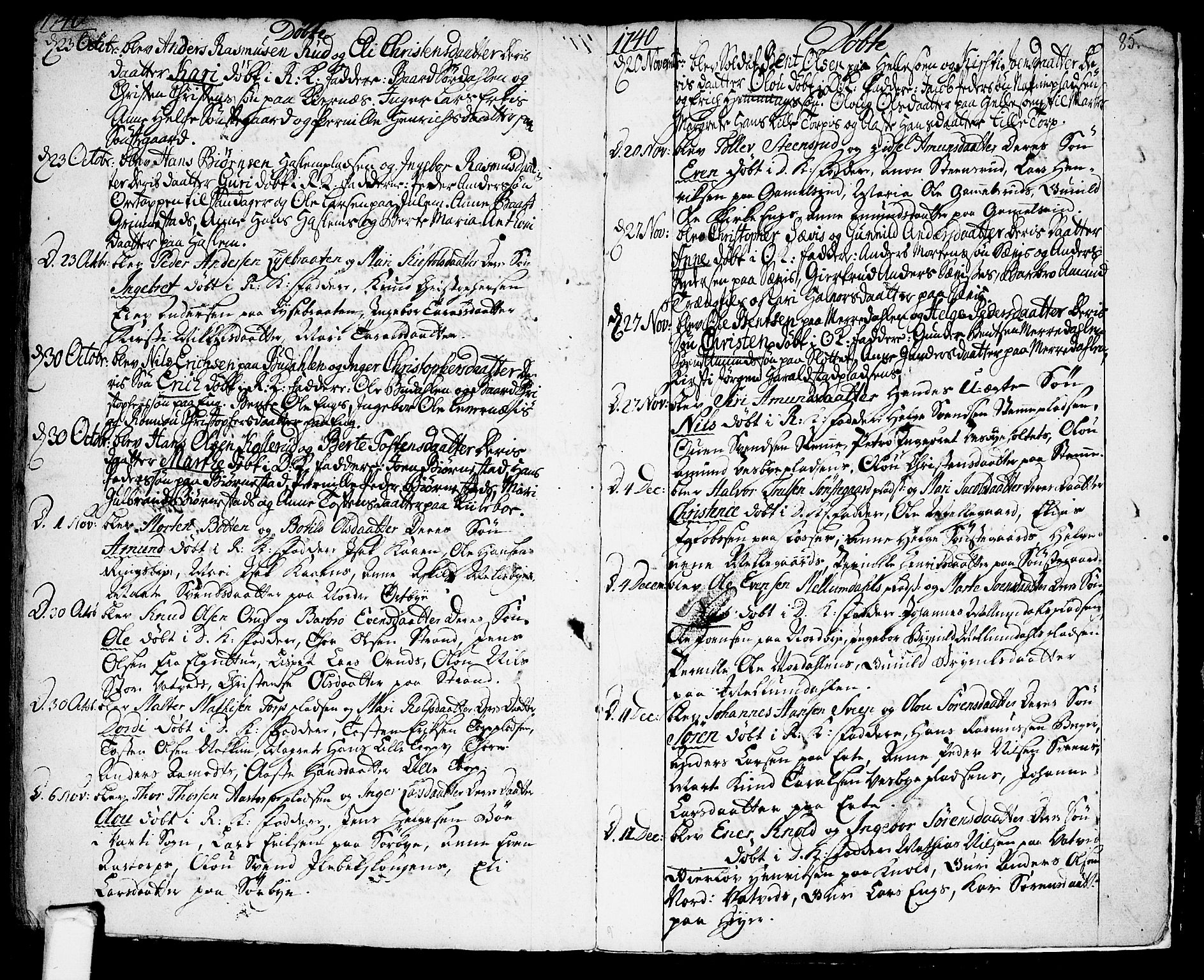 Rakkestad prestekontor Kirkebøker, AV/SAO-A-2008/F/Fa/L0001: Parish register (official) no. I 1, 1722-1740, p. 85