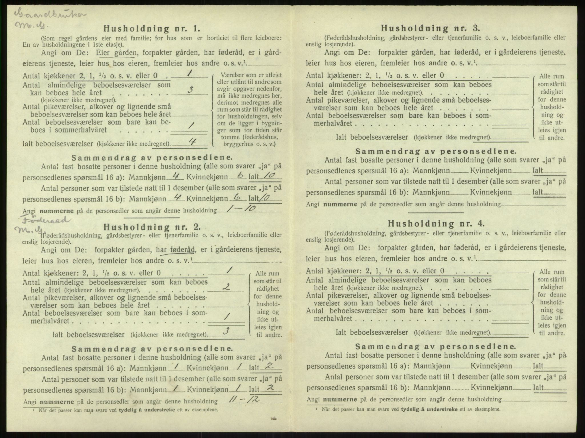 SAB, 1920 census for Leikanger, 1920, p. 268