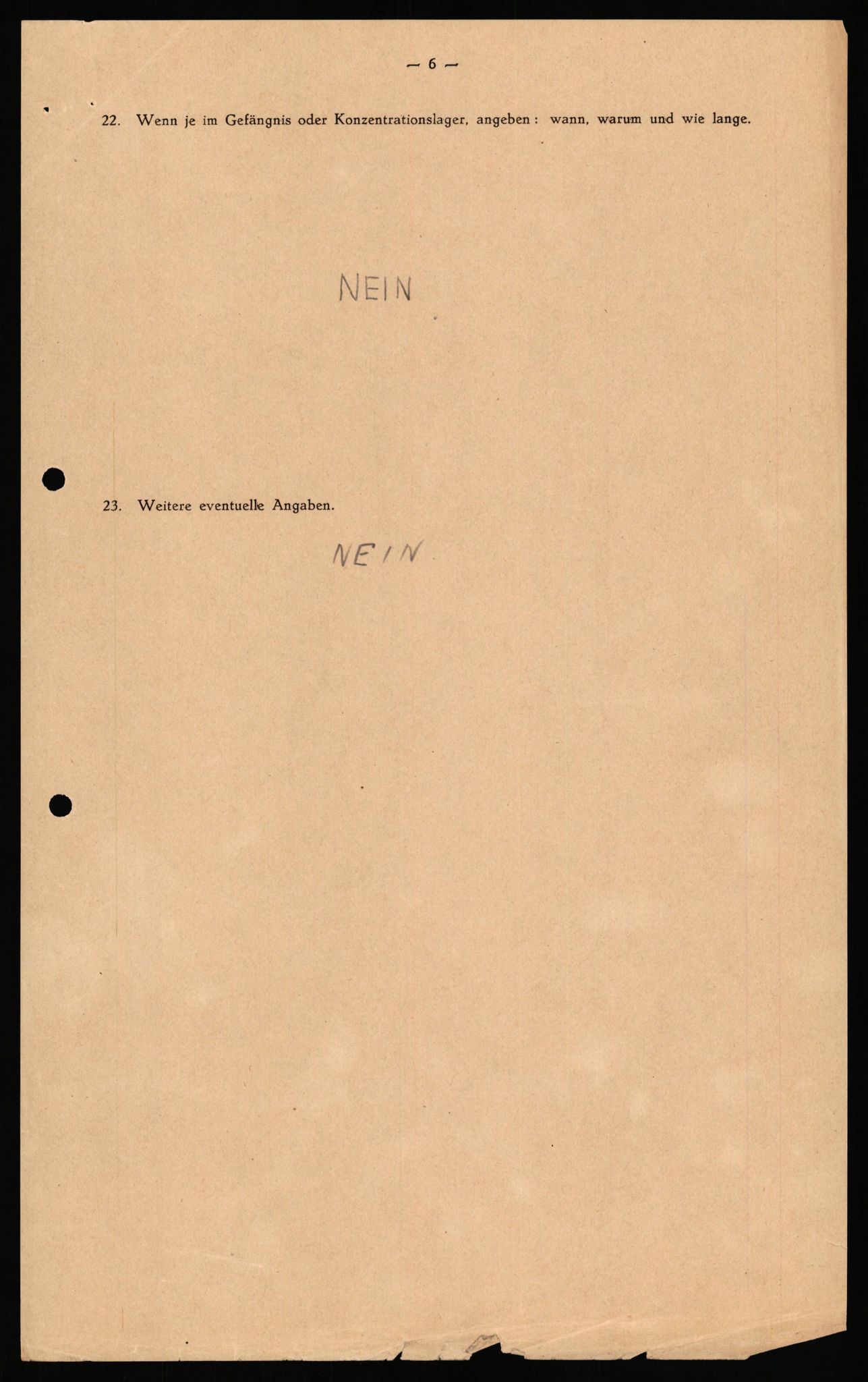 Forsvaret, Forsvarets overkommando II, AV/RA-RAFA-3915/D/Db/L0033: CI Questionaires. Tyske okkupasjonsstyrker i Norge. Tyskere., 1945-1946, p. 85