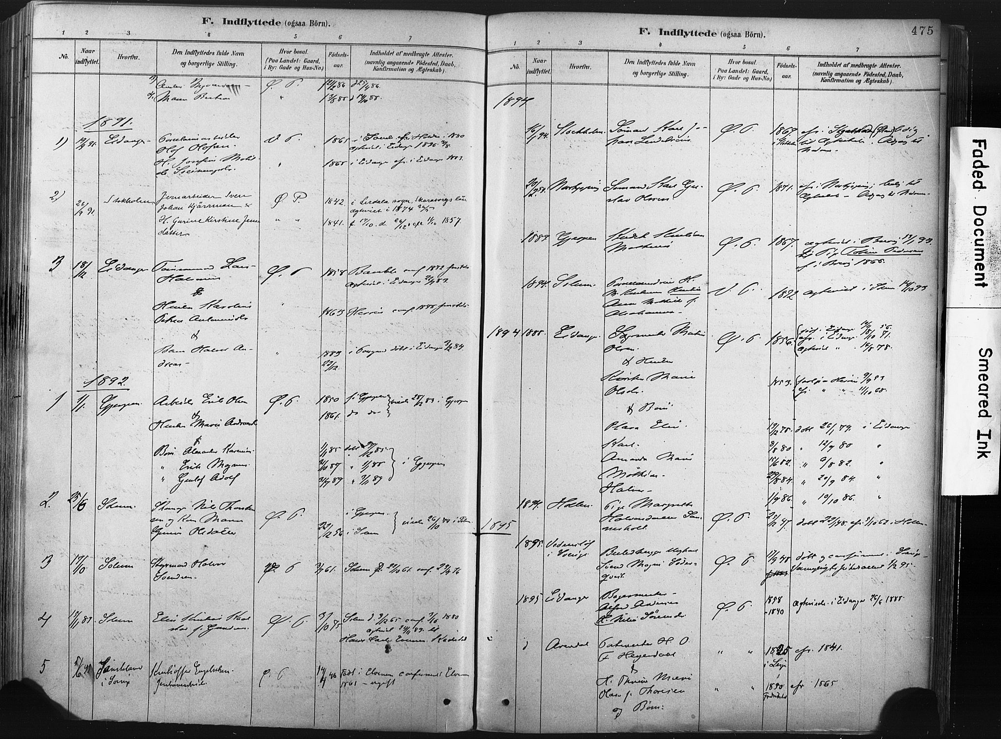 Porsgrunn kirkebøker , SAKO/A-104/F/Fa/L0008: Parish register (official) no. 8, 1878-1895, p. 475