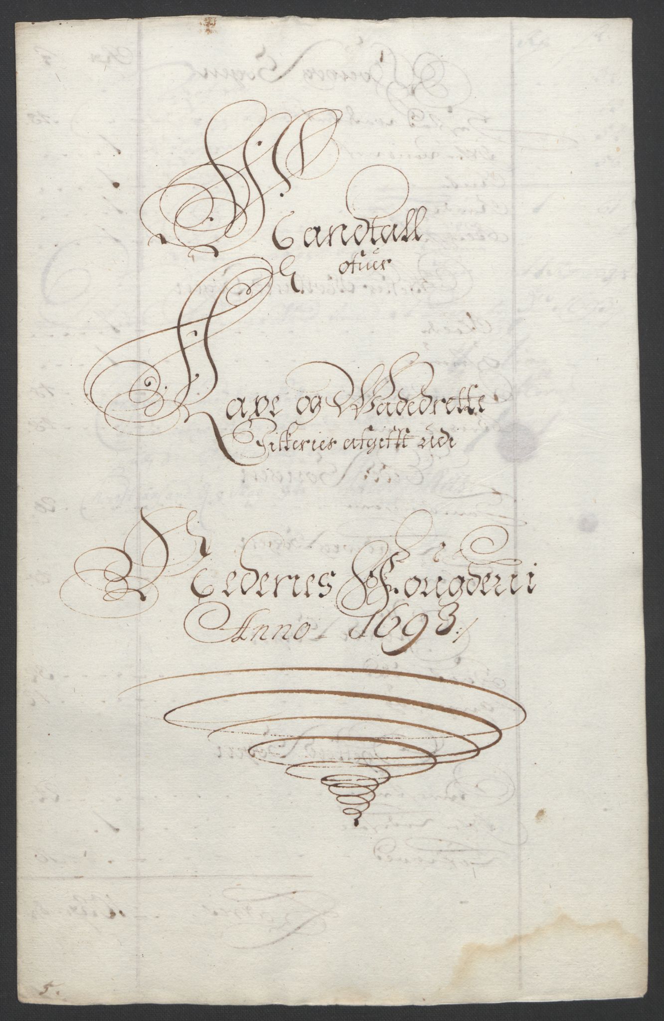 Rentekammeret inntil 1814, Reviderte regnskaper, Fogderegnskap, RA/EA-4092/R39/L2312: Fogderegnskap Nedenes, 1693-1695, p. 19