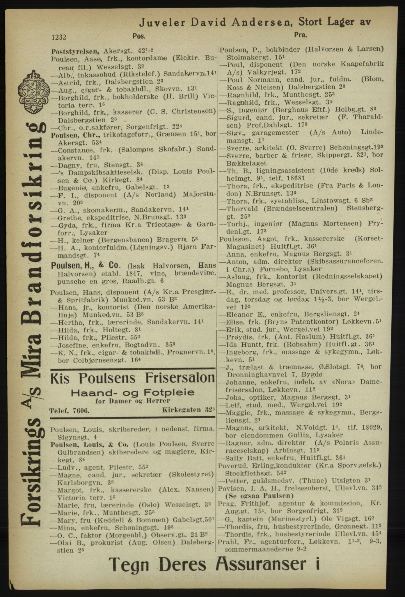 Kristiania/Oslo adressebok, PUBL/-, 1918, p. 1257