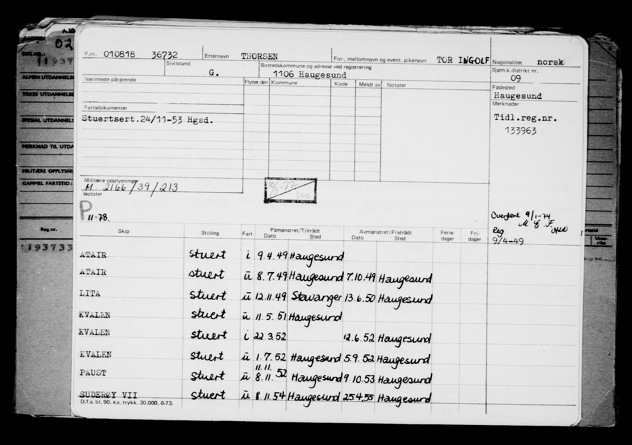 Direktoratet for sjømenn, AV/RA-S-3545/G/Gb/L0161: Hovedkort, 1918, p. 22