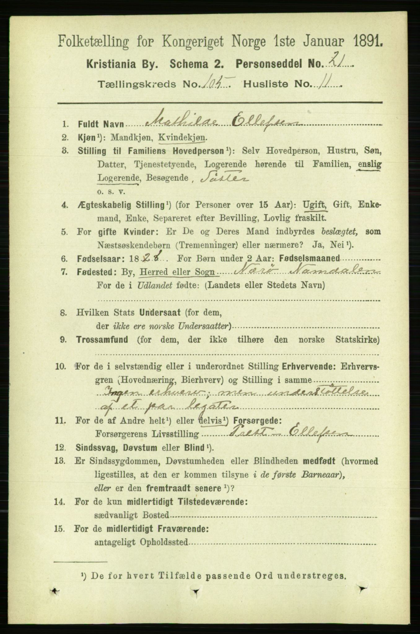 RA, 1891 census for 0301 Kristiania, 1891, p. 53416