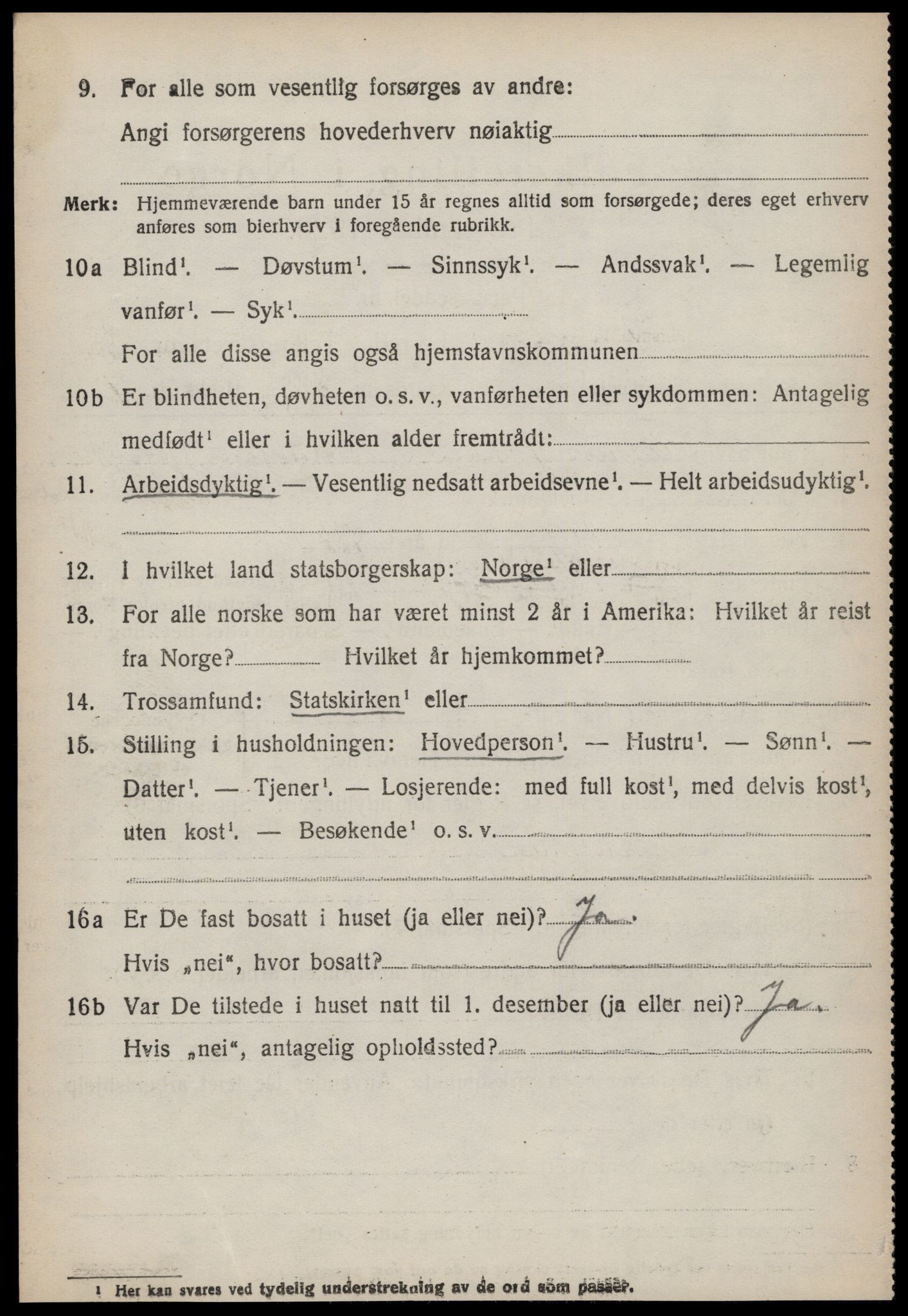 SAT, 1920 census for Vatne, 1920, p. 1431